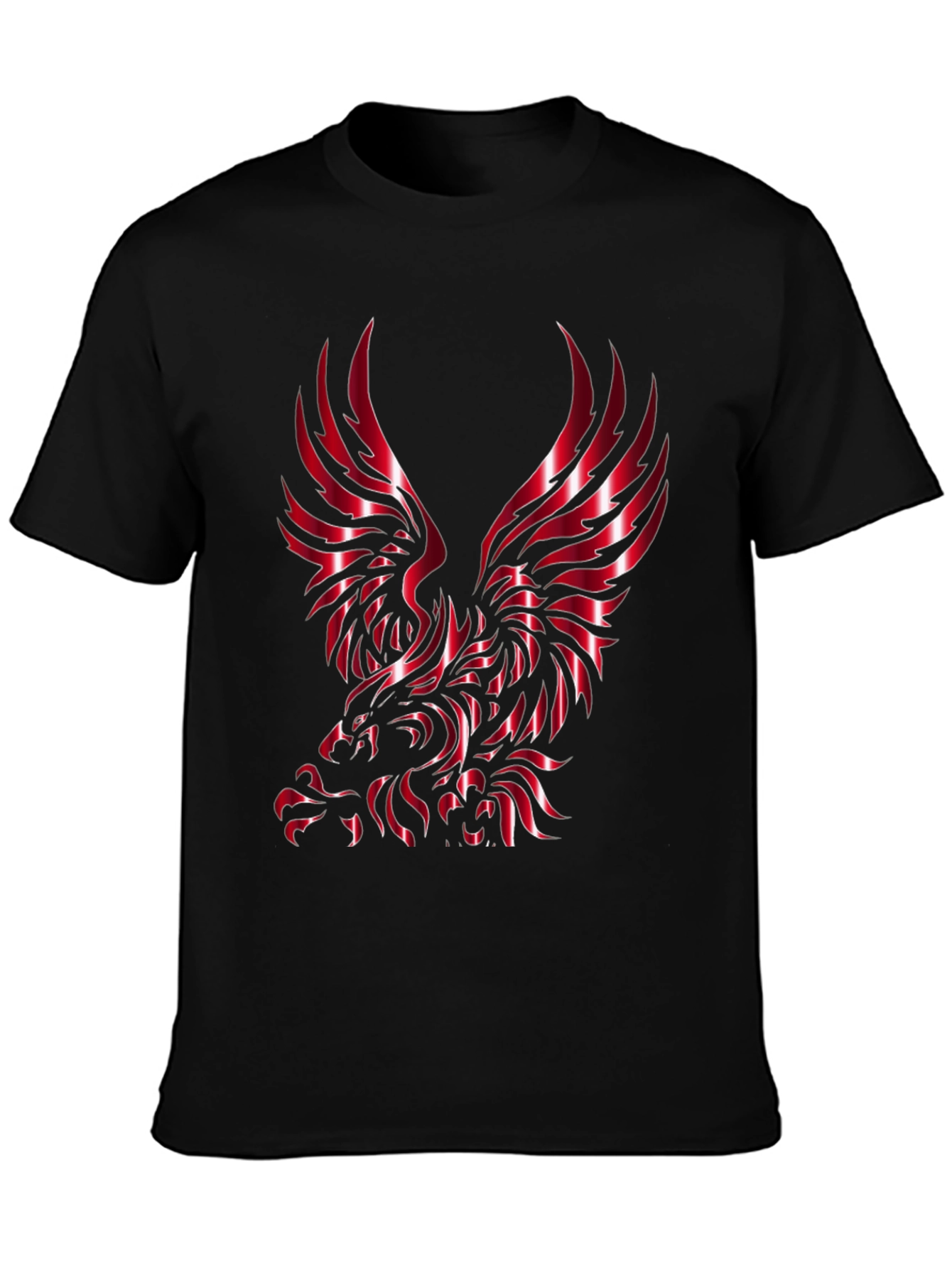 Bold Eagle Graphic Mens Black T-Shirt