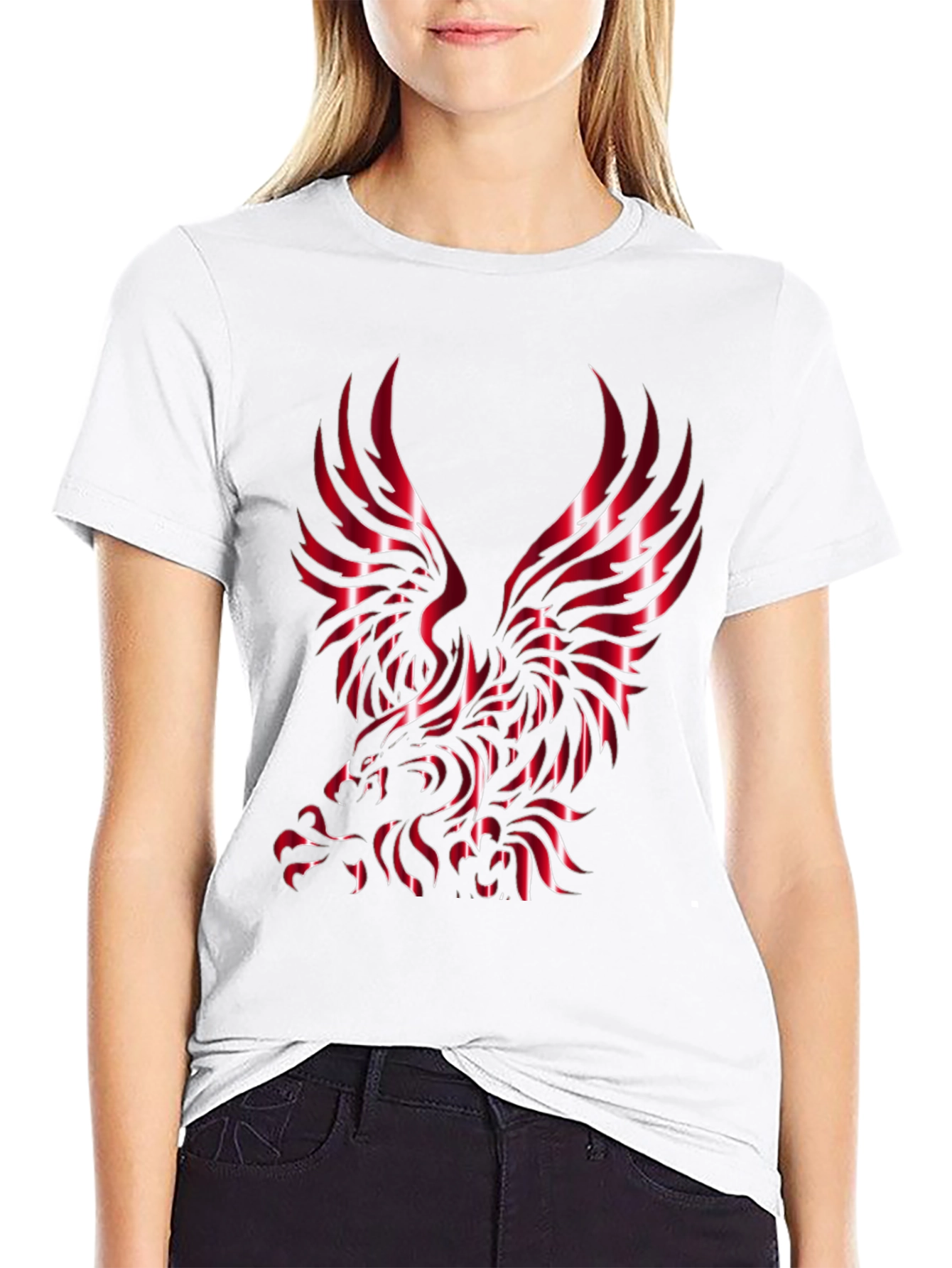 Bold Eagle Graphic Mens Black T-Shirt