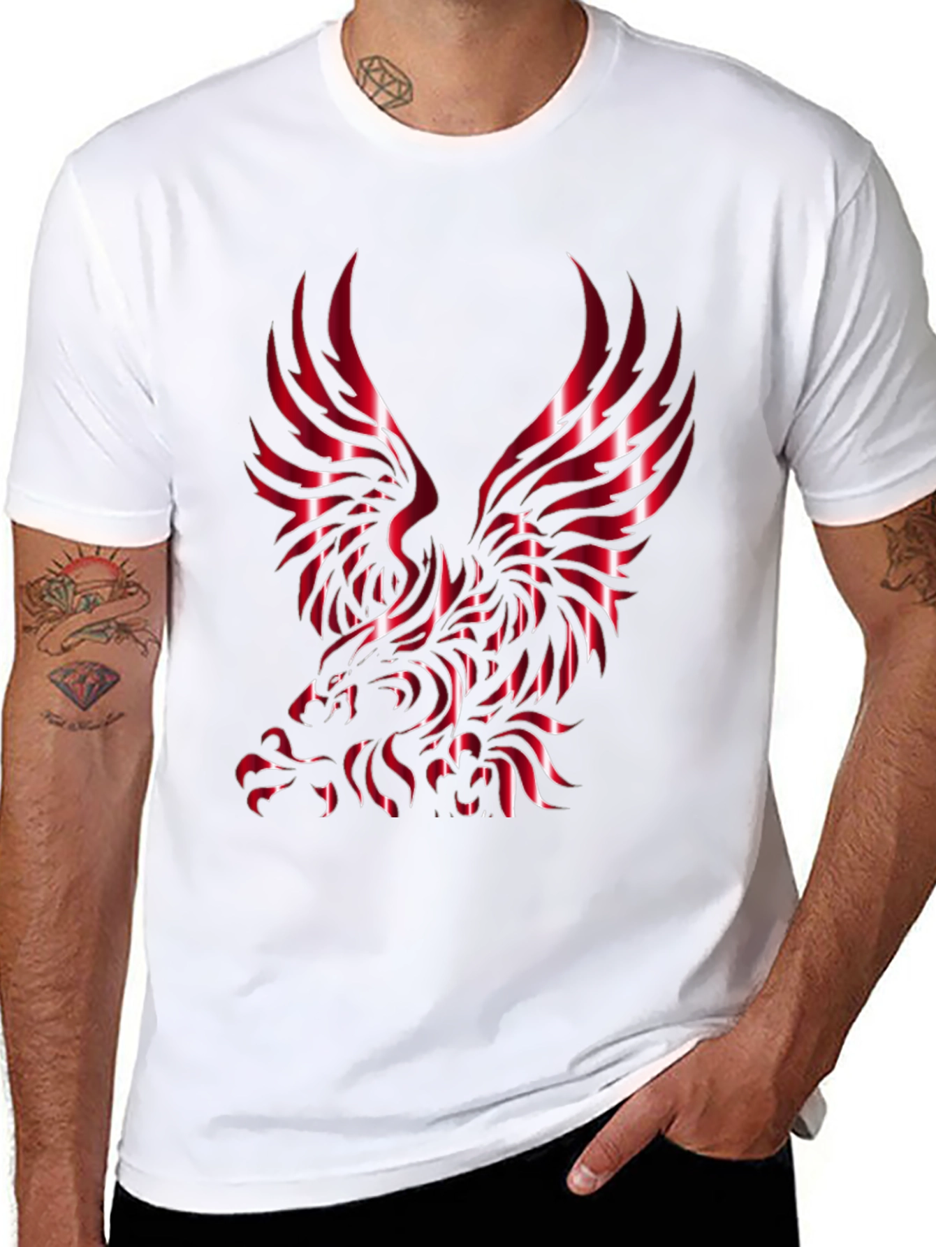 Bold Eagle Graphic Mens Black T-Shirt