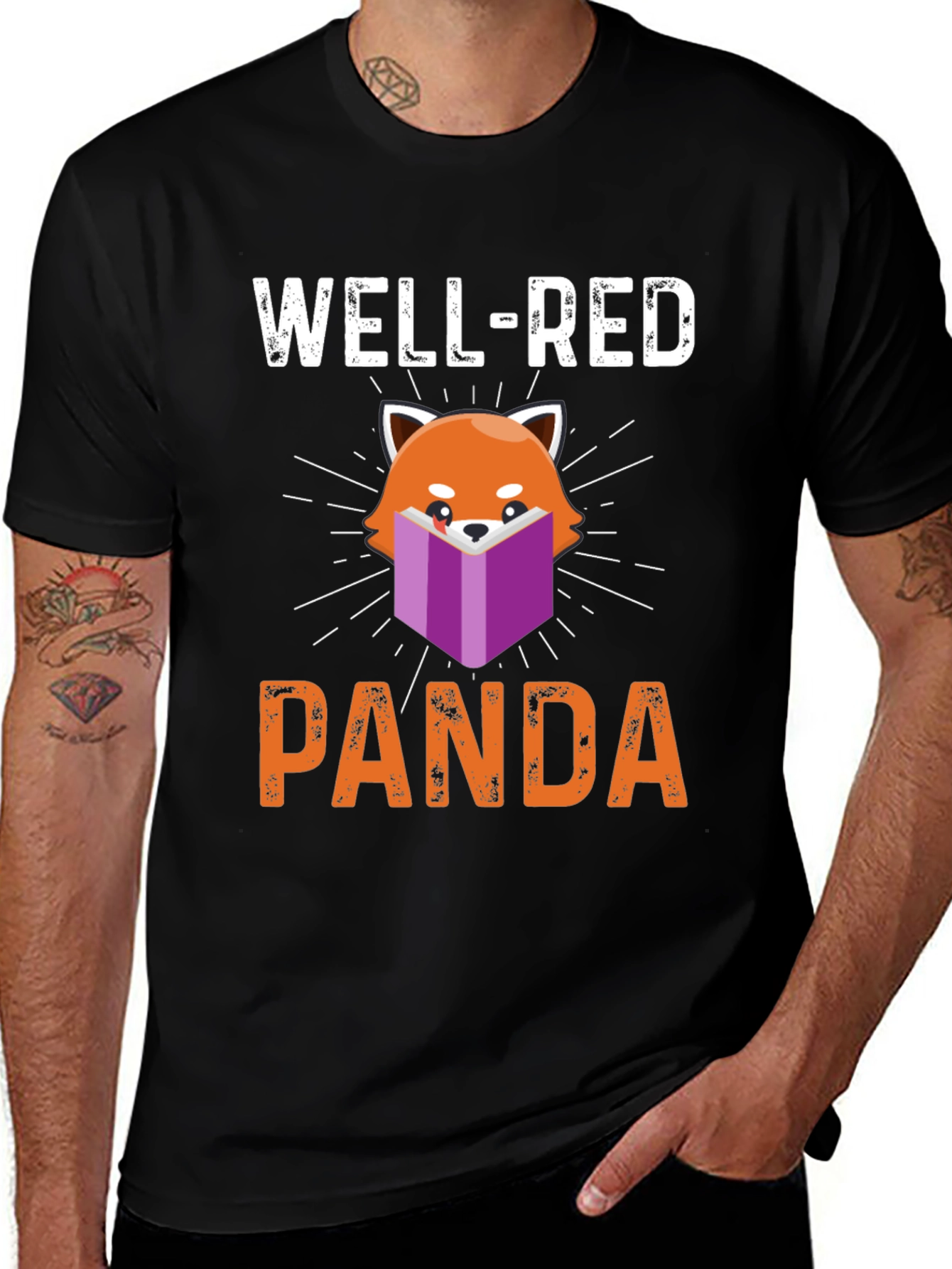 Well-Red Panda T-Shirt - Book Lover Tee