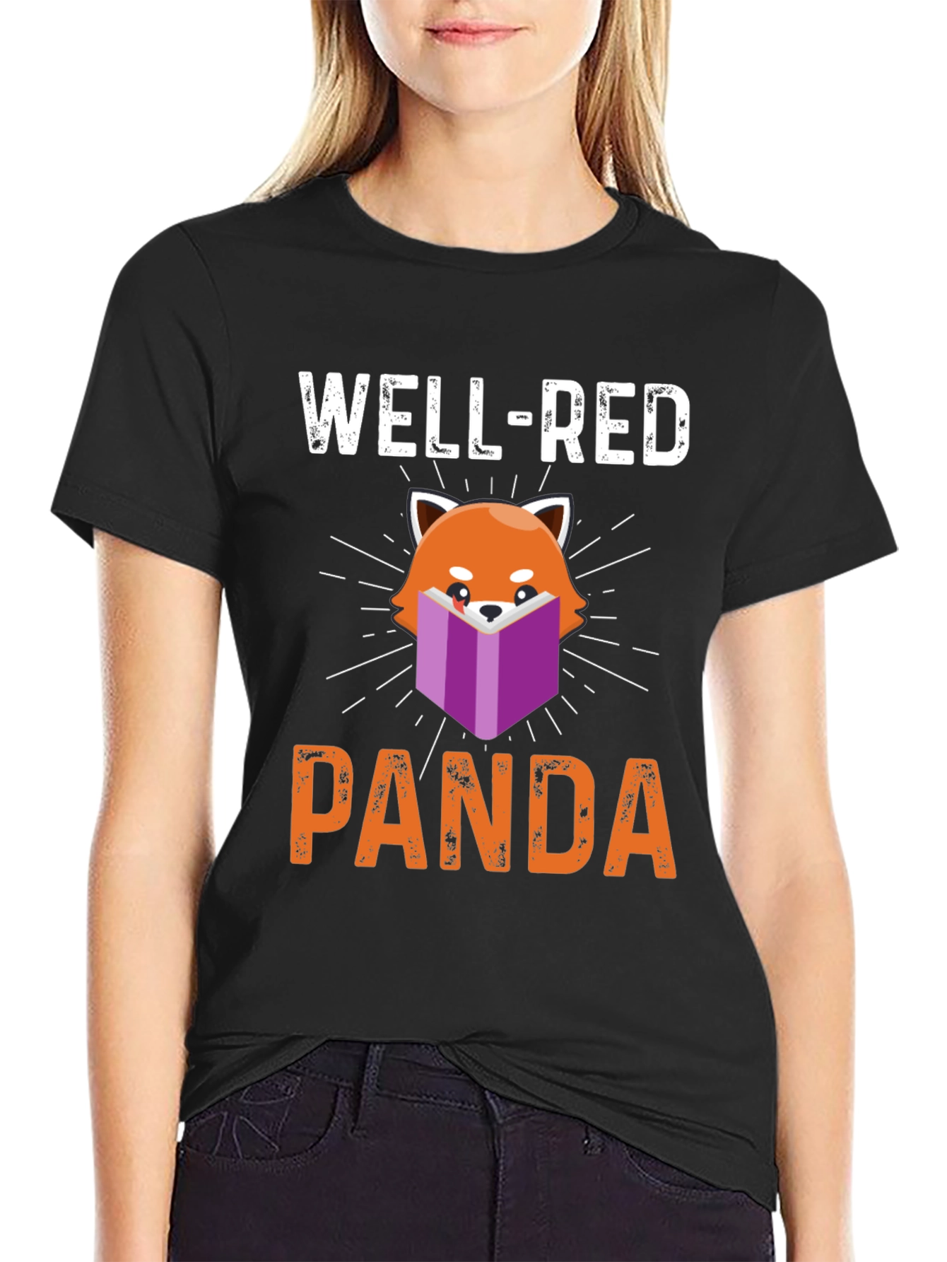 Well-Red Panda T-Shirt - Book Lover Tee
