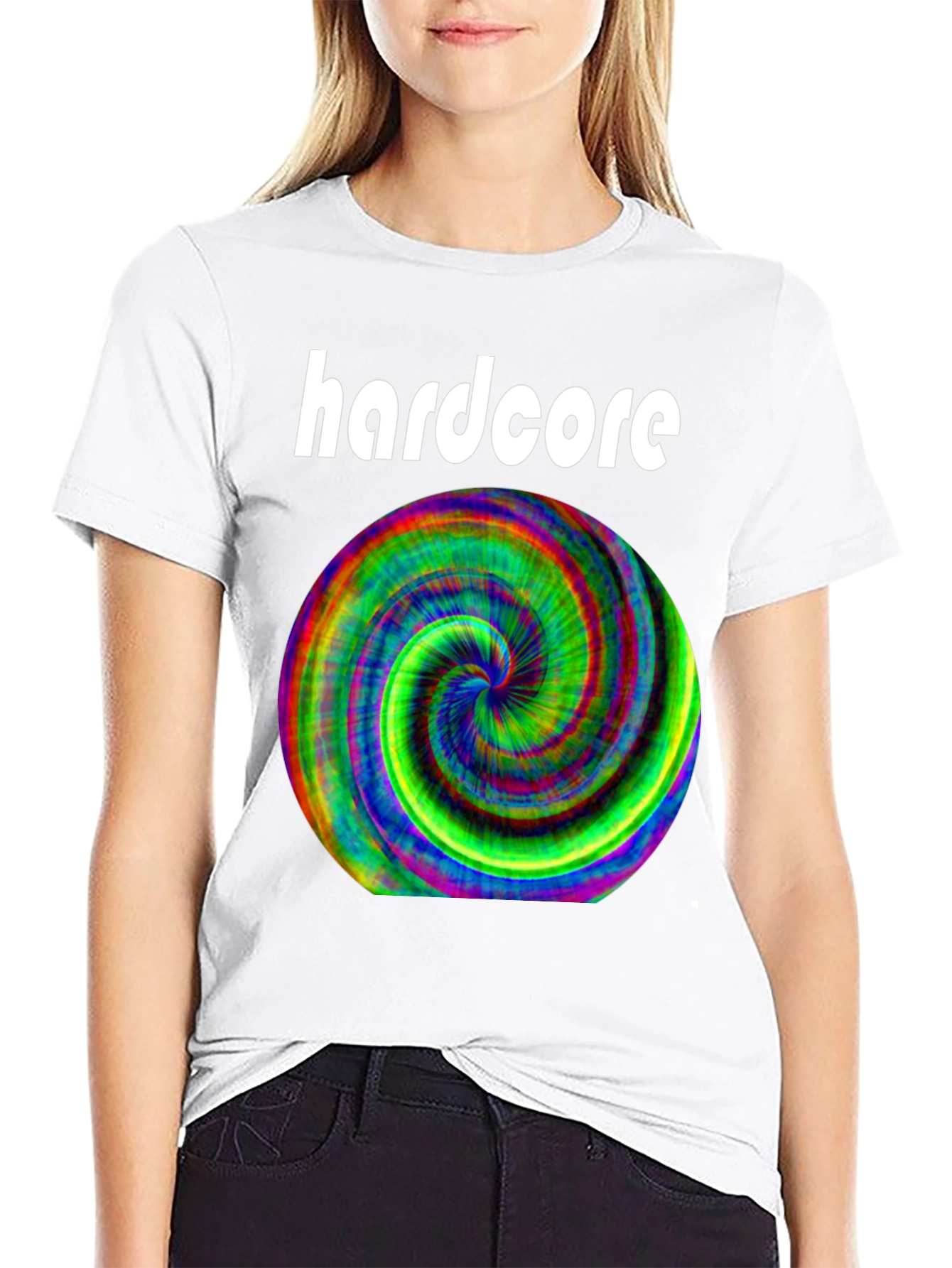 Hardcore Spiral Graphic Black T-Shirt