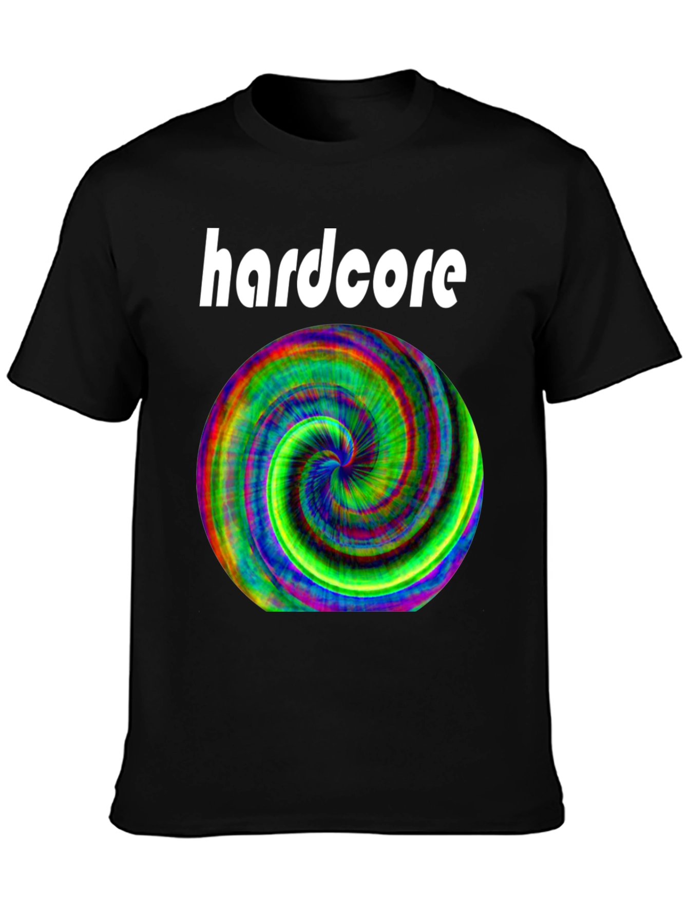 Hardcore Spiral Graphic Black T-Shirt