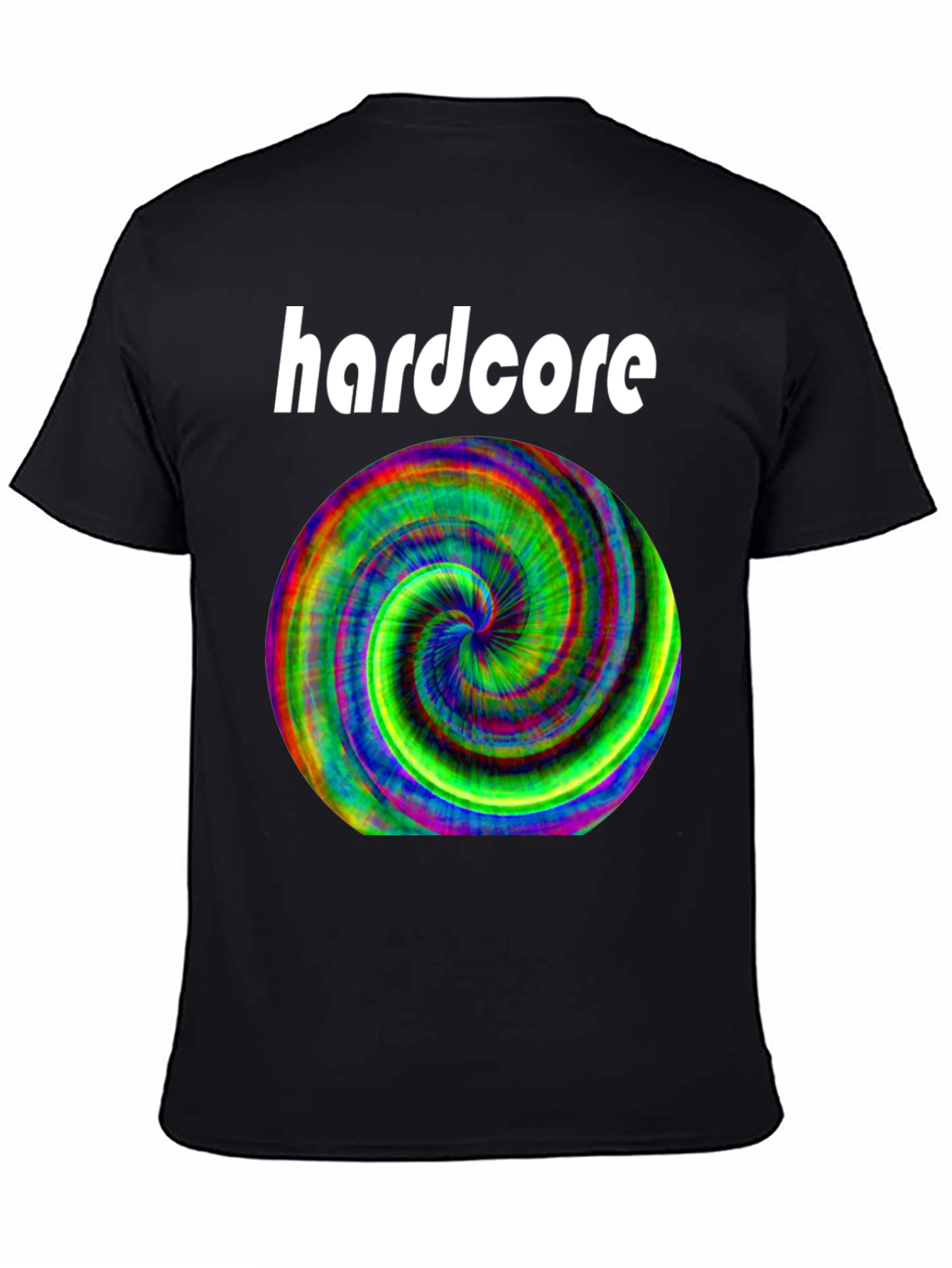 Hardcore Spiral Graphic Black T-Shirt