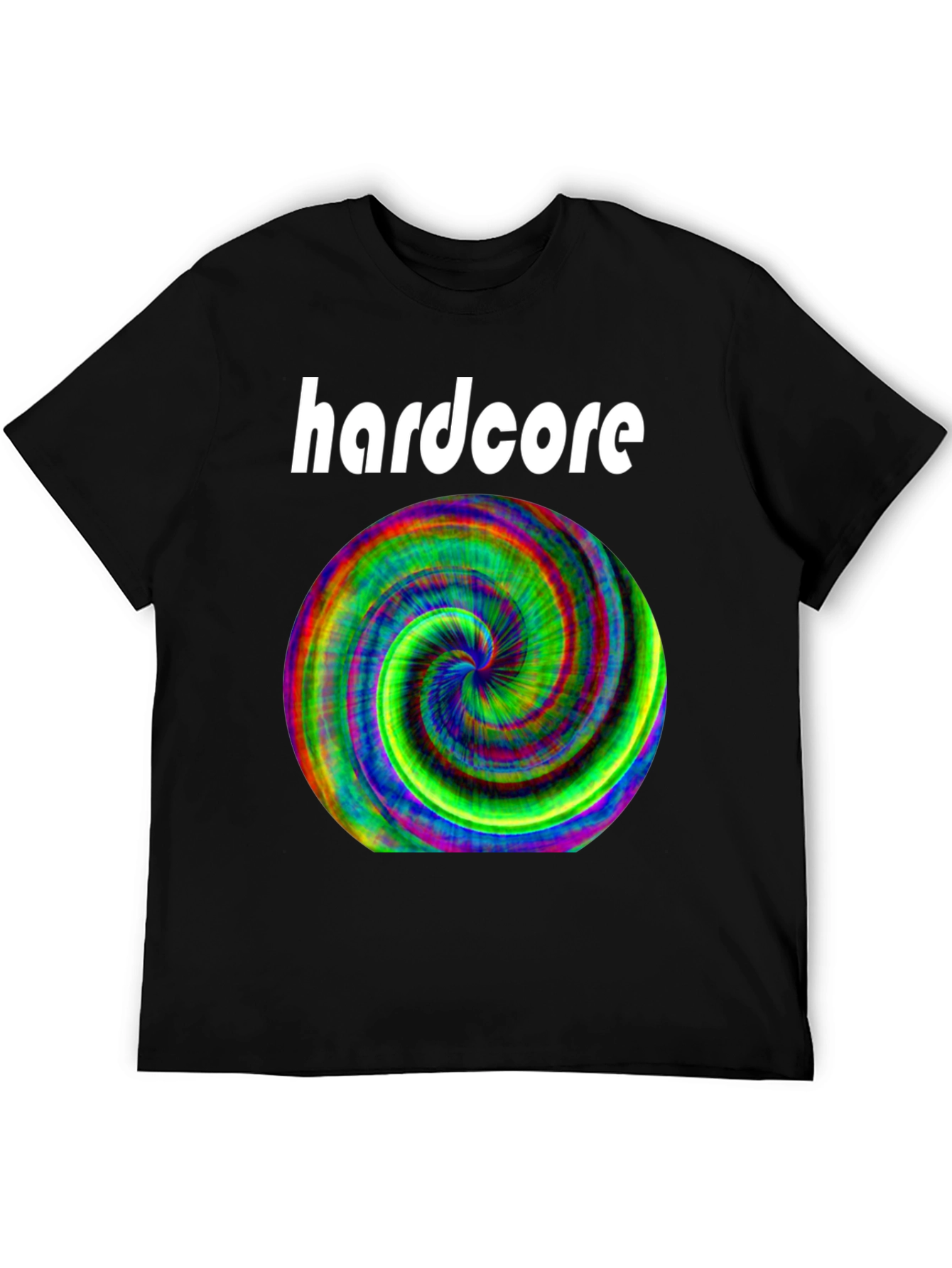 Hardcore Spiral Graphic Black T-Shirt