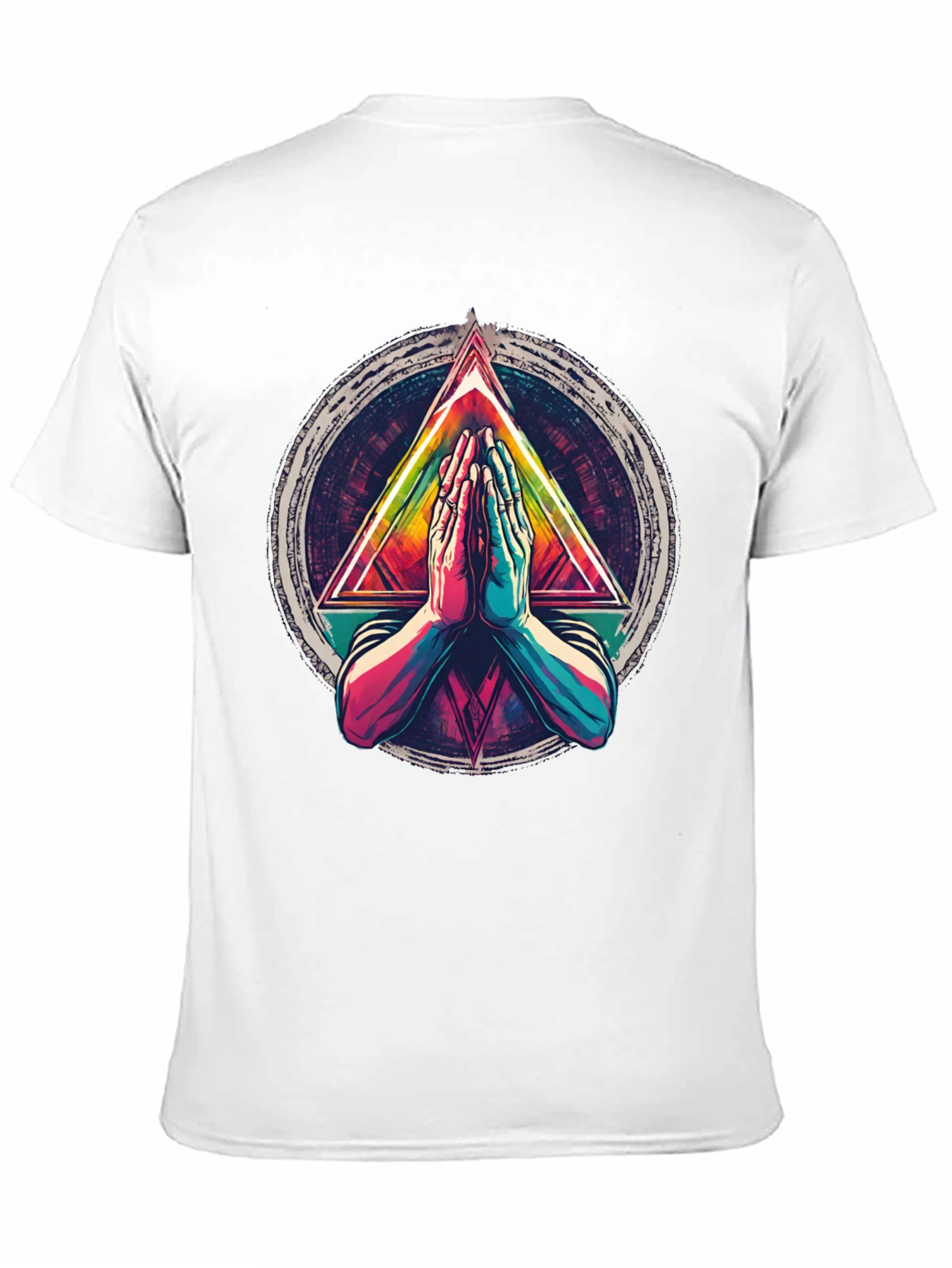 Geometric Hands Black T-Shirt