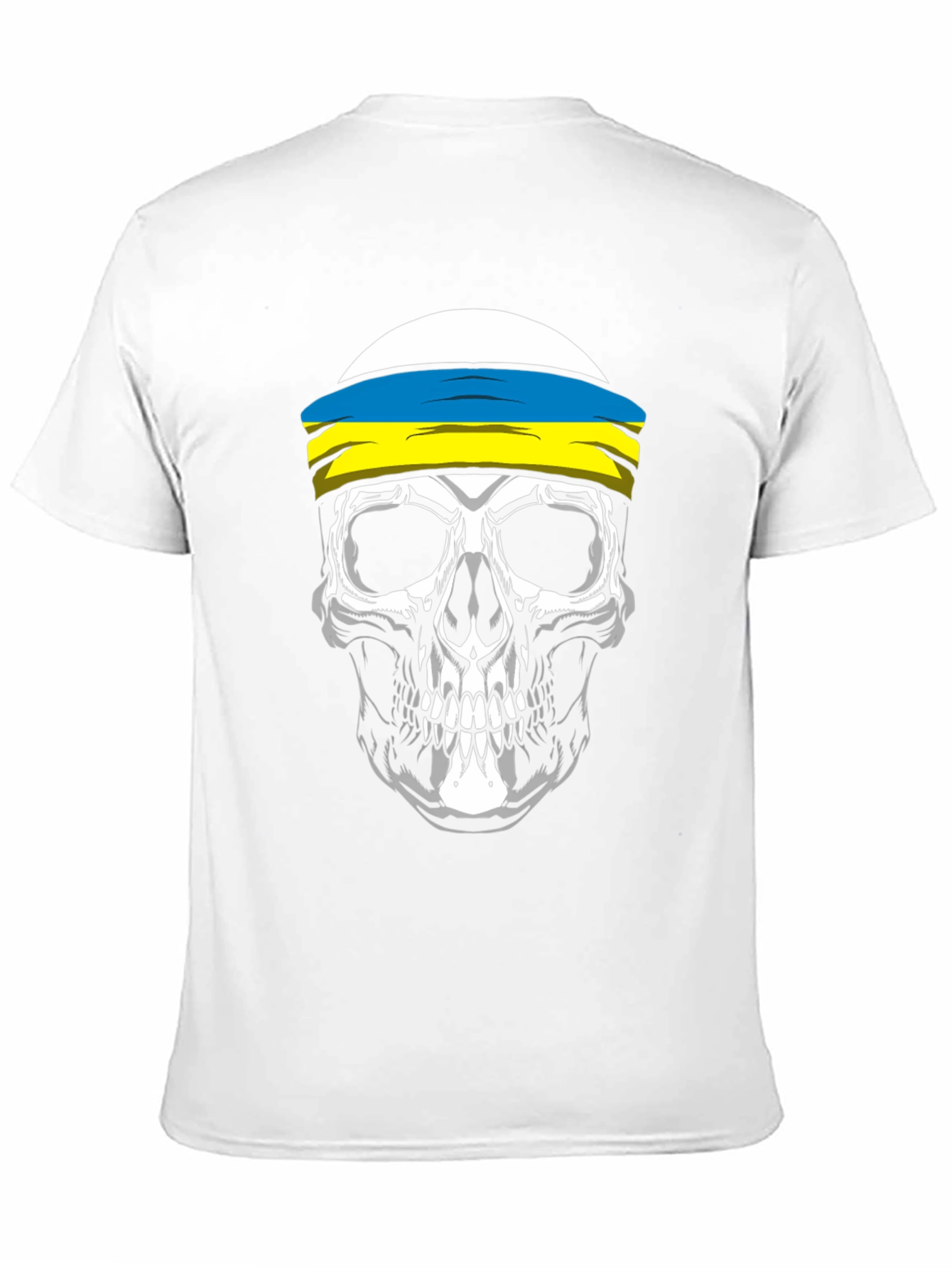 Skull Ukrainian Flag Headband T-Shirt