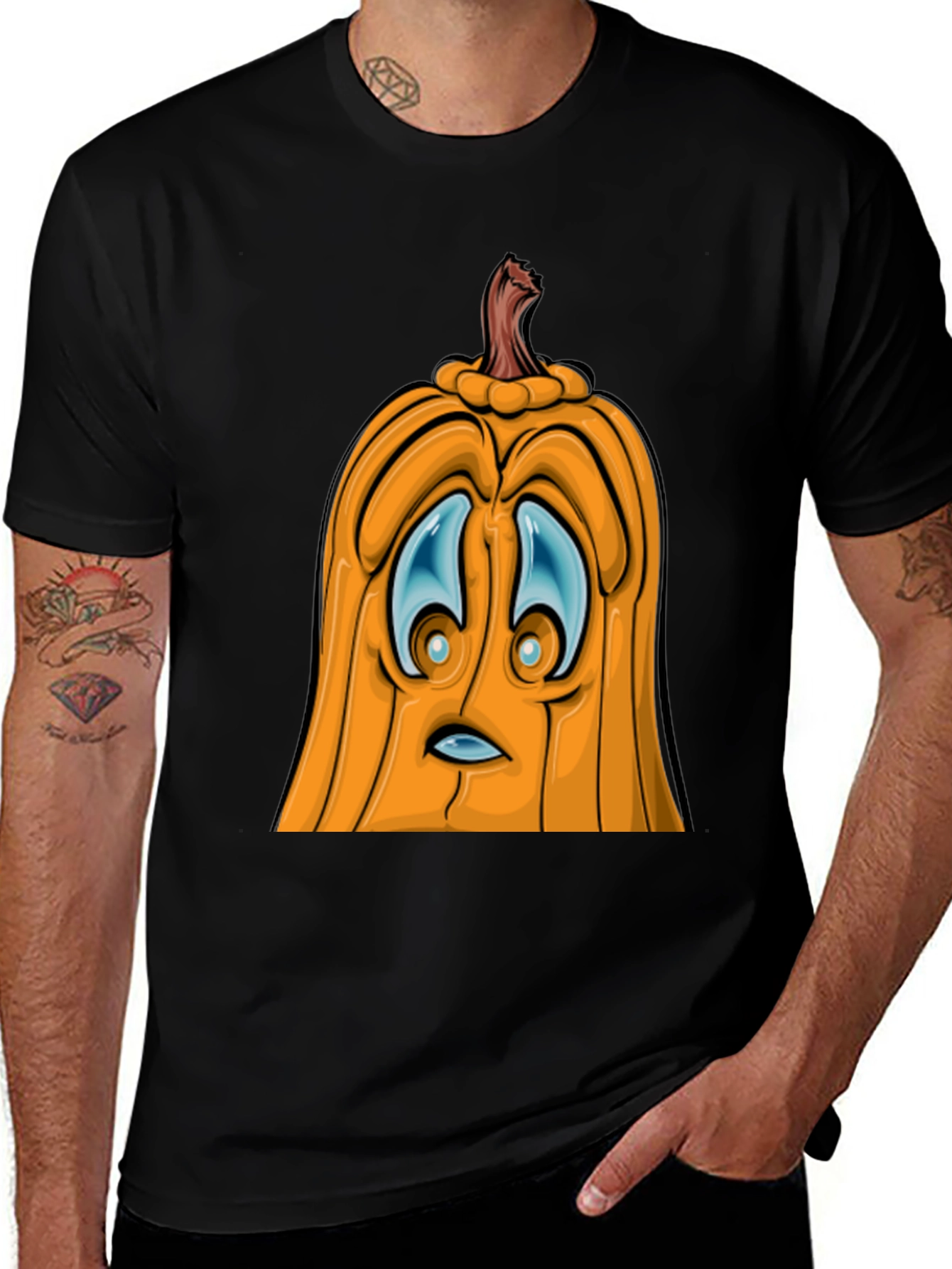 Spooky Pumpkin Face Graphic Tee