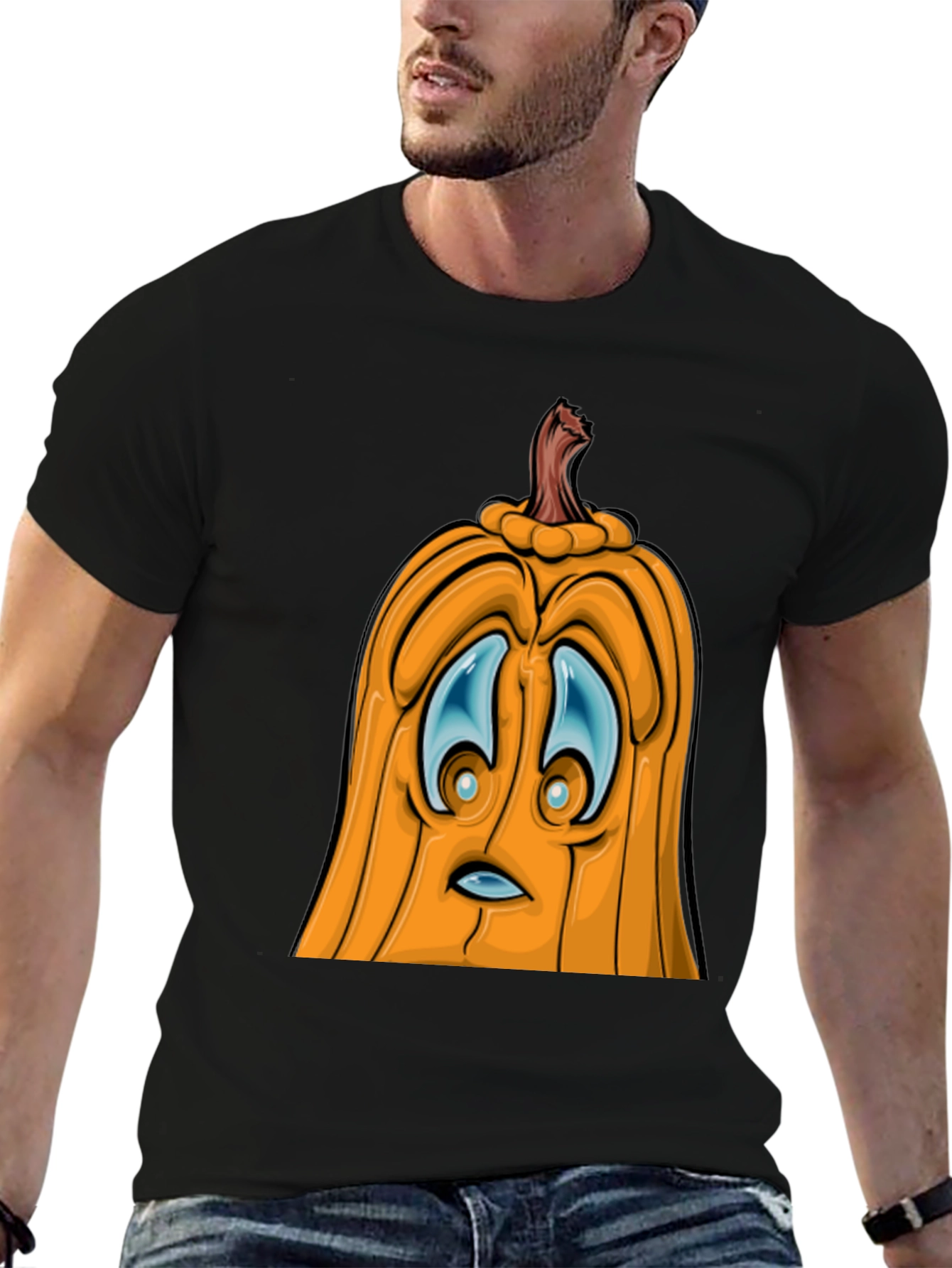 Spooky Pumpkin Face Graphic Tee