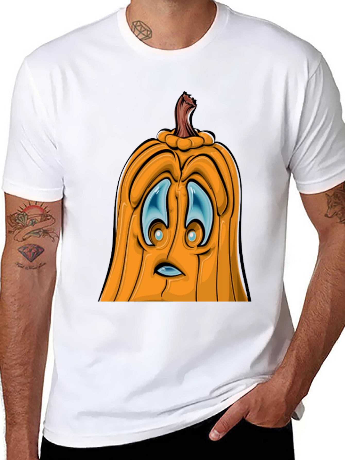 Spooky Pumpkin Face Graphic Tee