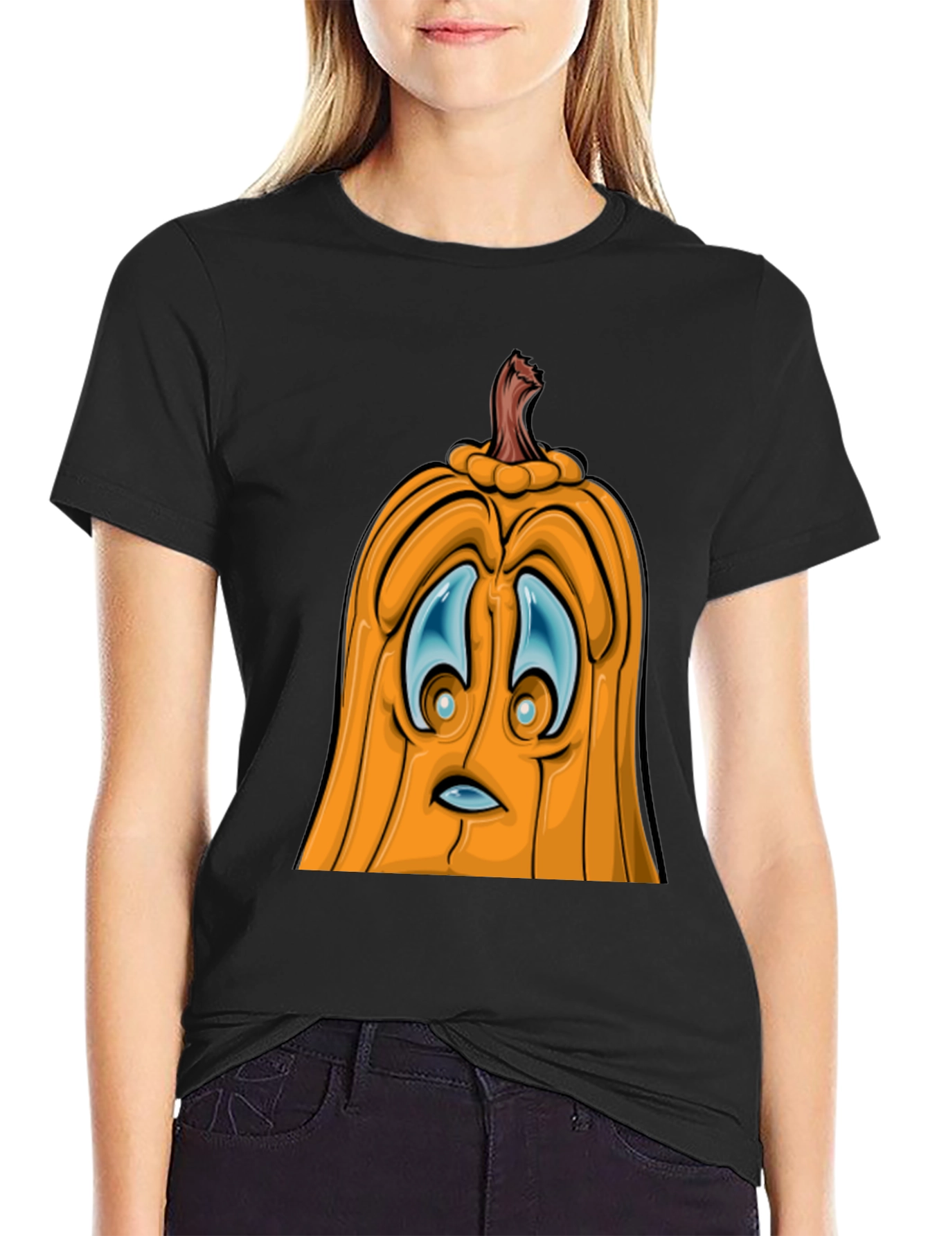 Spooky Pumpkin Face Graphic Tee