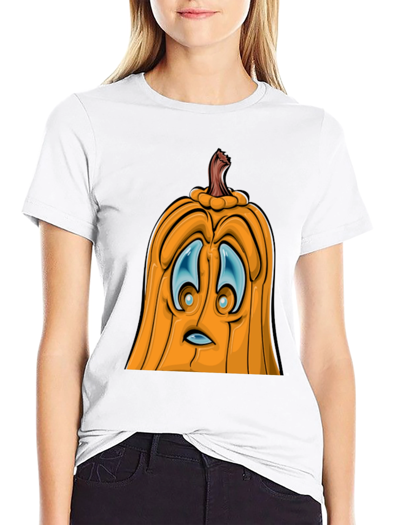 Spooky Pumpkin Face Graphic Tee