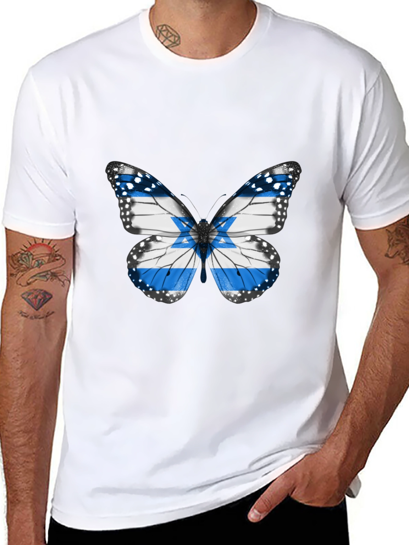 Butterfly Flag T-Shirt - Stylish Casual Wear