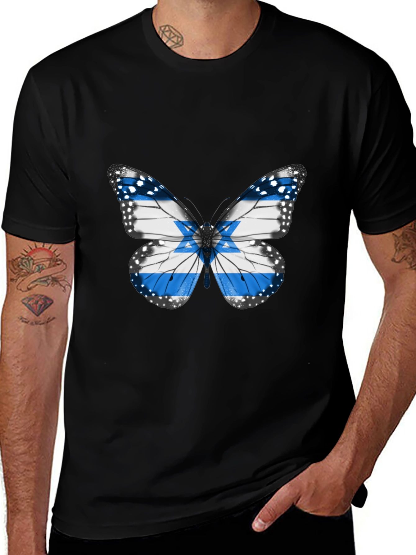 Butterfly Flag T-Shirt - Stylish Casual Wear