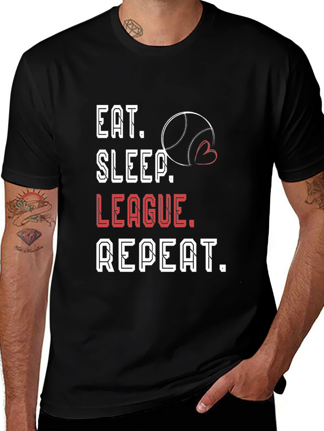 Eat Sleep League Repeat T-Shirt