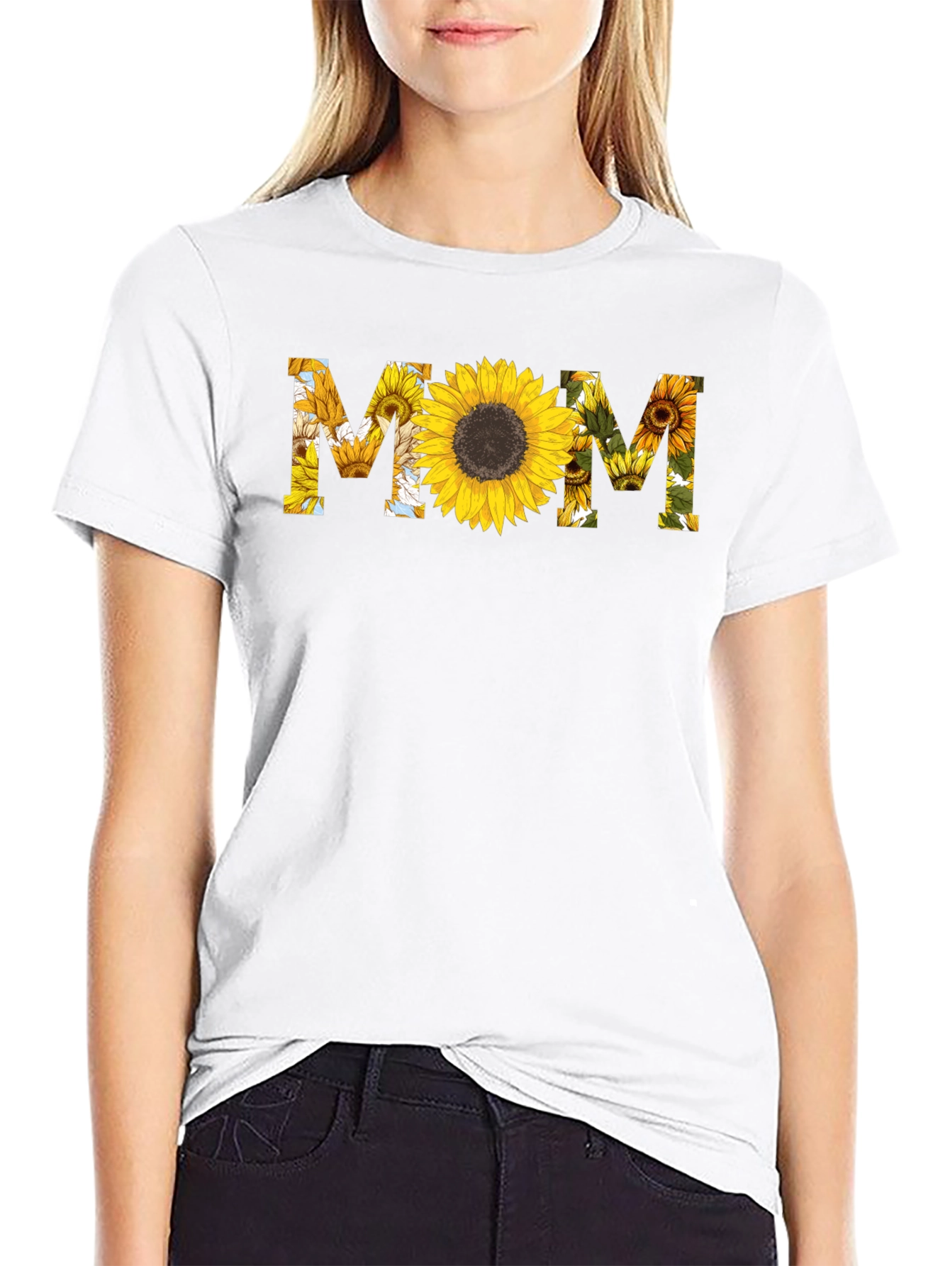 Sunflower MOM Graphic T-Shirt - Stylish & Comfortable!