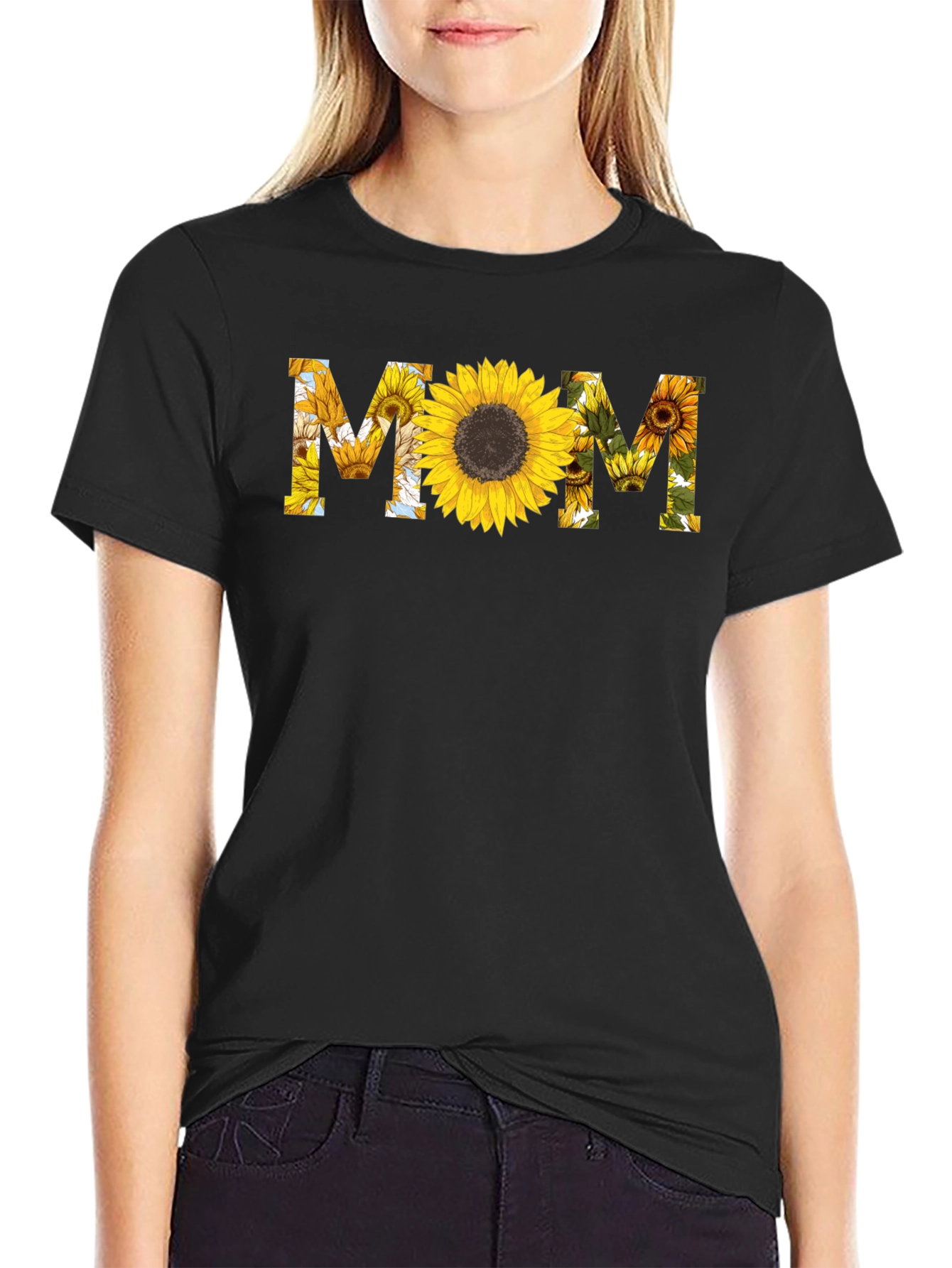 Sunflower MOM Graphic T-Shirt - Stylish & Comfortable!