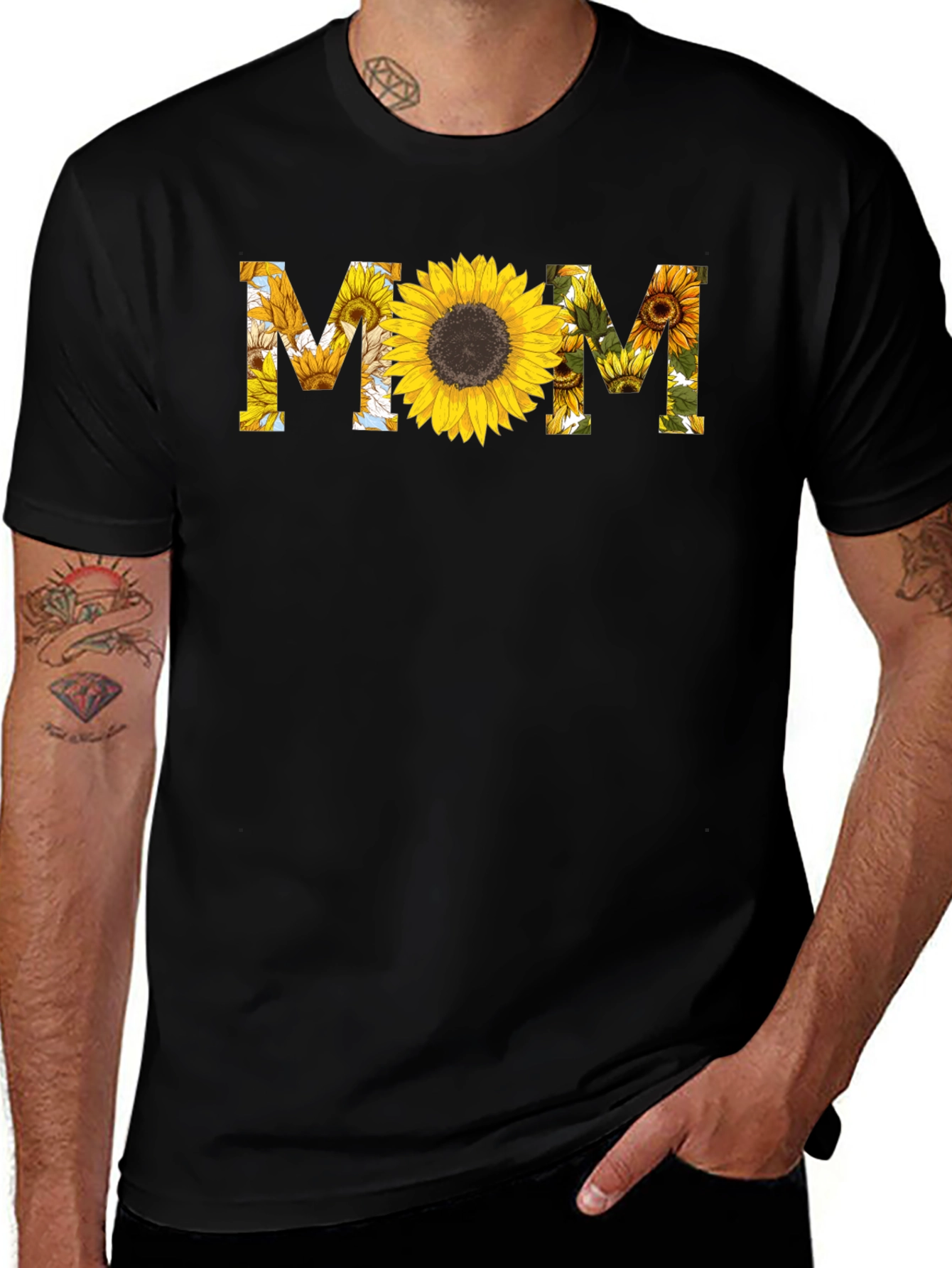 Sunflower MOM Graphic T-Shirt - Stylish & Comfortable!
