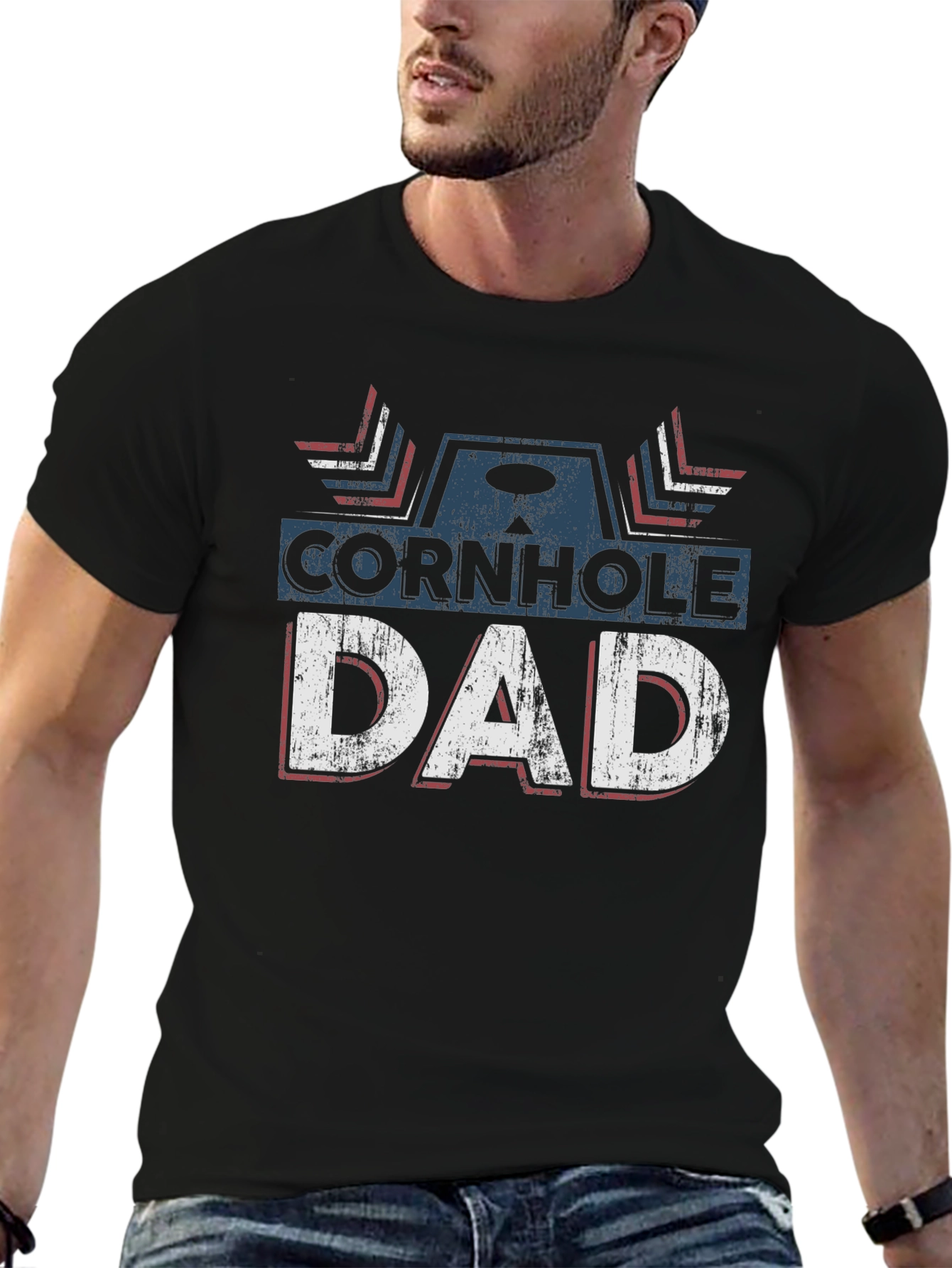 Cornhole Dad Graphic T-Shirt