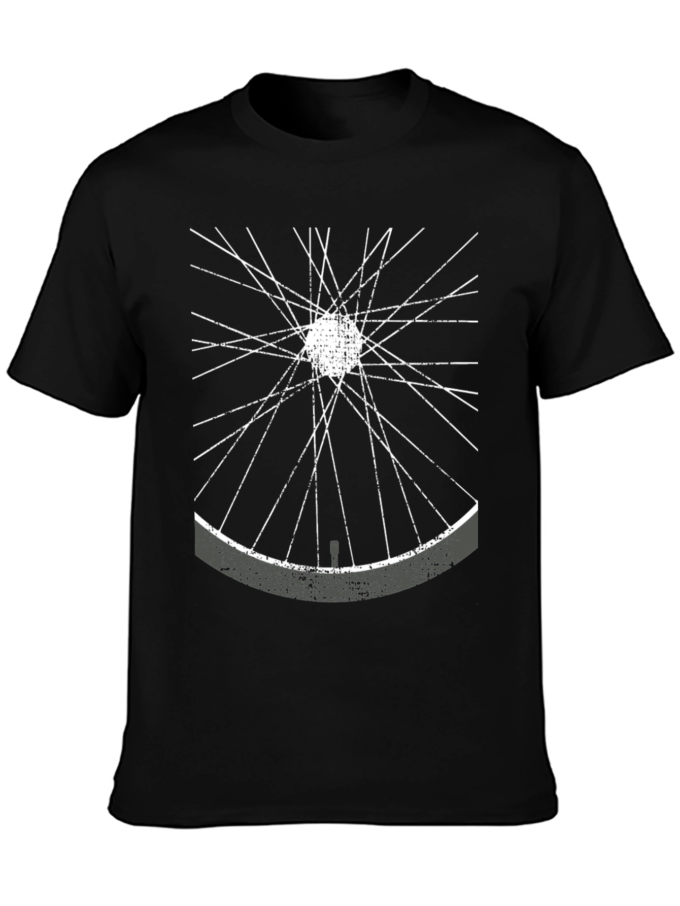 Bike Wheel Graphic T-Shirt - Unique Spokes Design