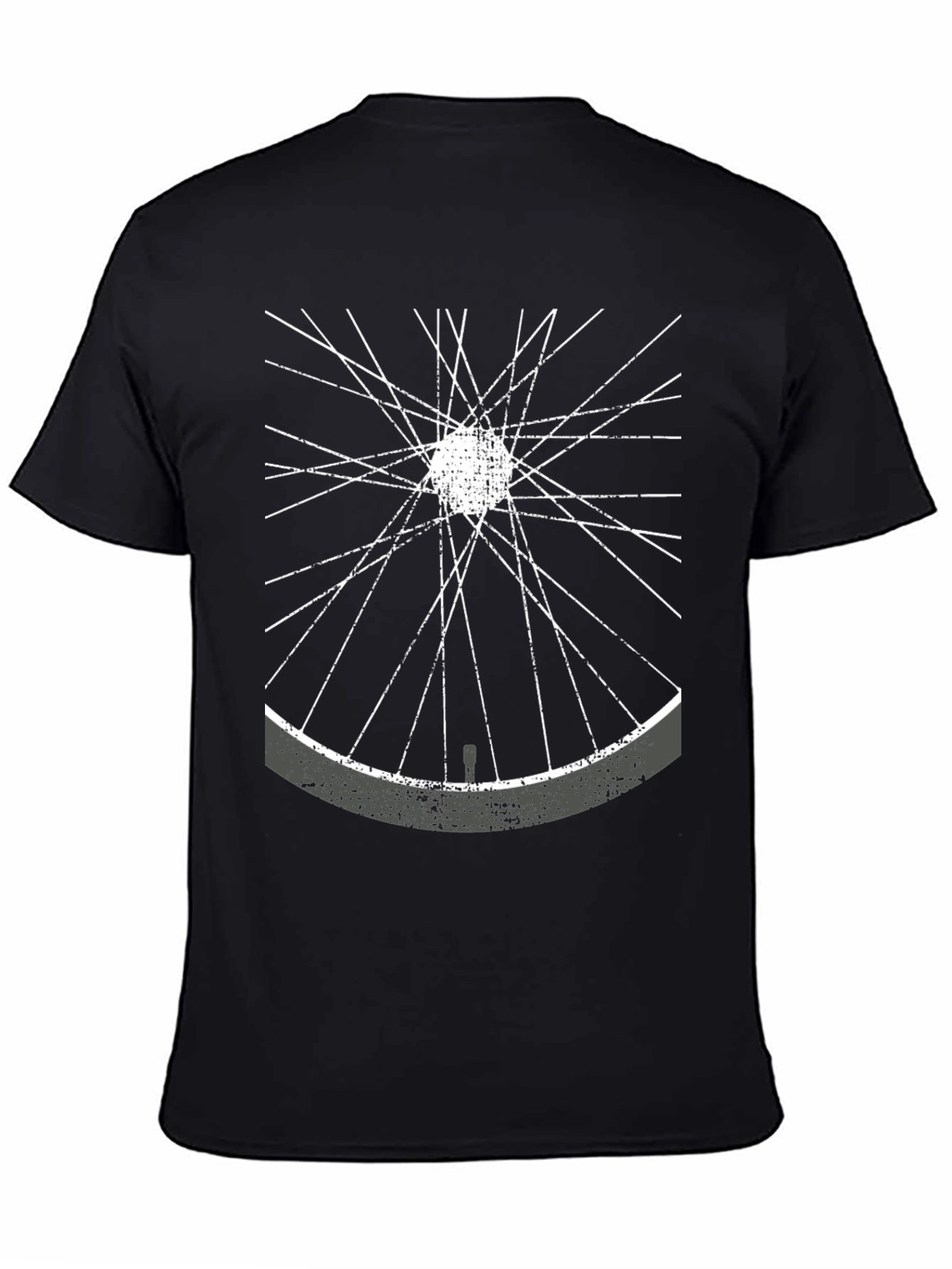 Bike Wheel Graphic T-Shirt - Unique Spokes Design