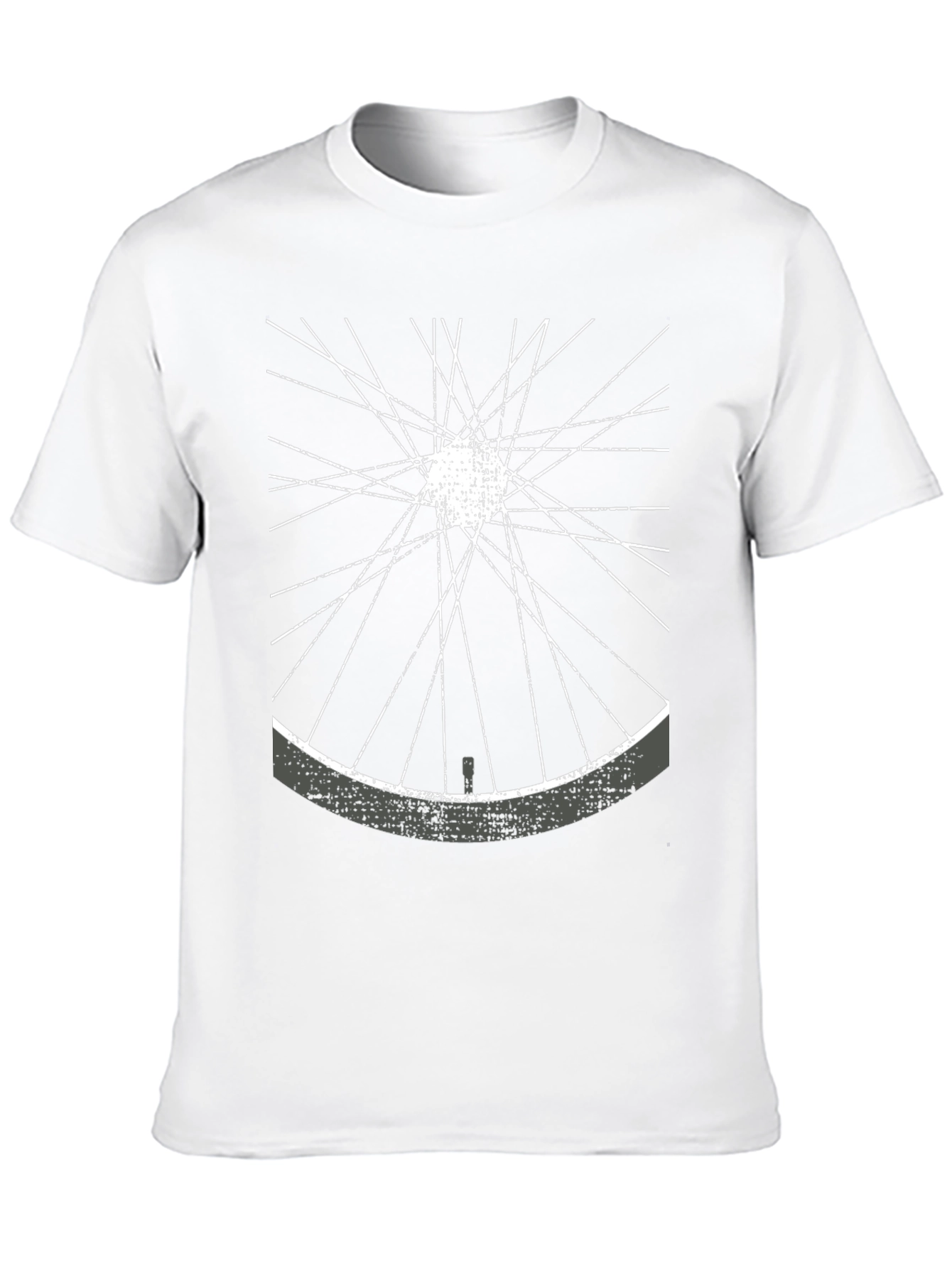 Bike Wheel Graphic T-Shirt - Unique Spokes Design