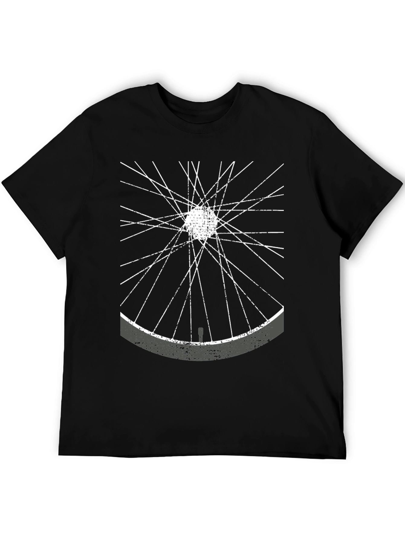 Bike Wheel Graphic T-Shirt - Unique Spokes Design