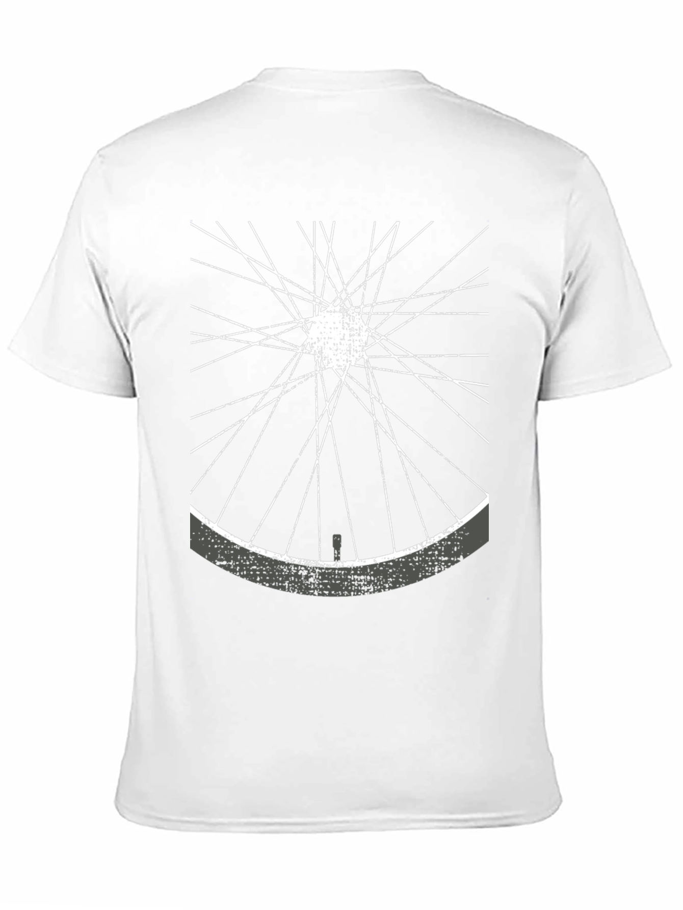 Bike Wheel Graphic T-Shirt - Unique Spokes Design