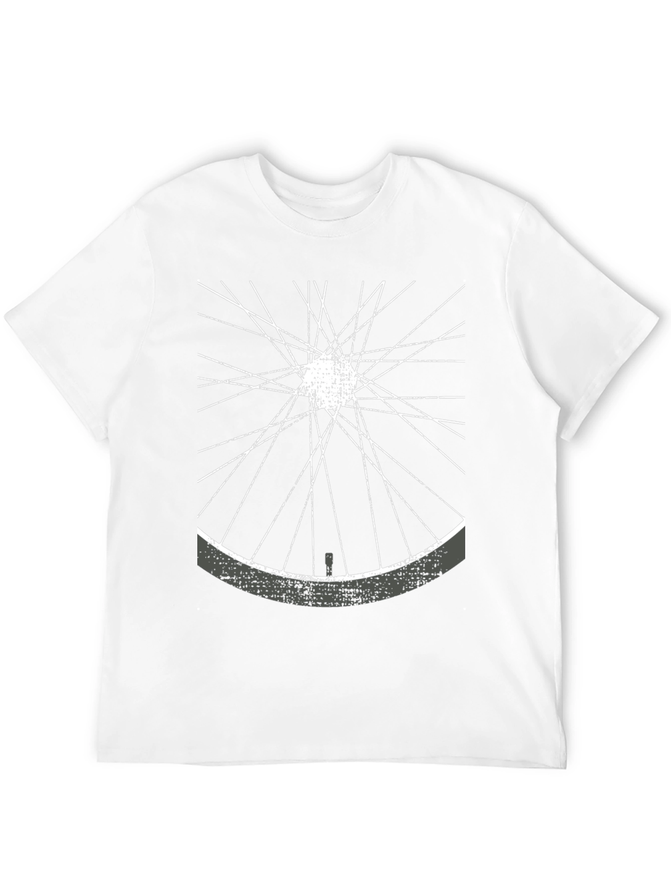 Bike Wheel Graphic T-Shirt - Unique Spokes Design