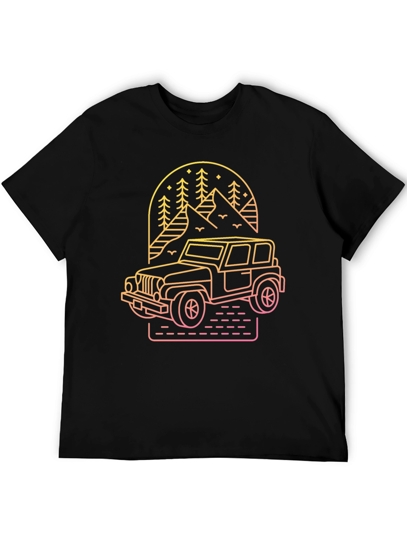 Off-Road Adventure Tee - Mountain Jeep Graphic
