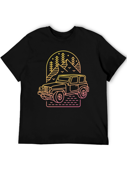Off-Road Adventure Tee - Mountain Jeep Graphic