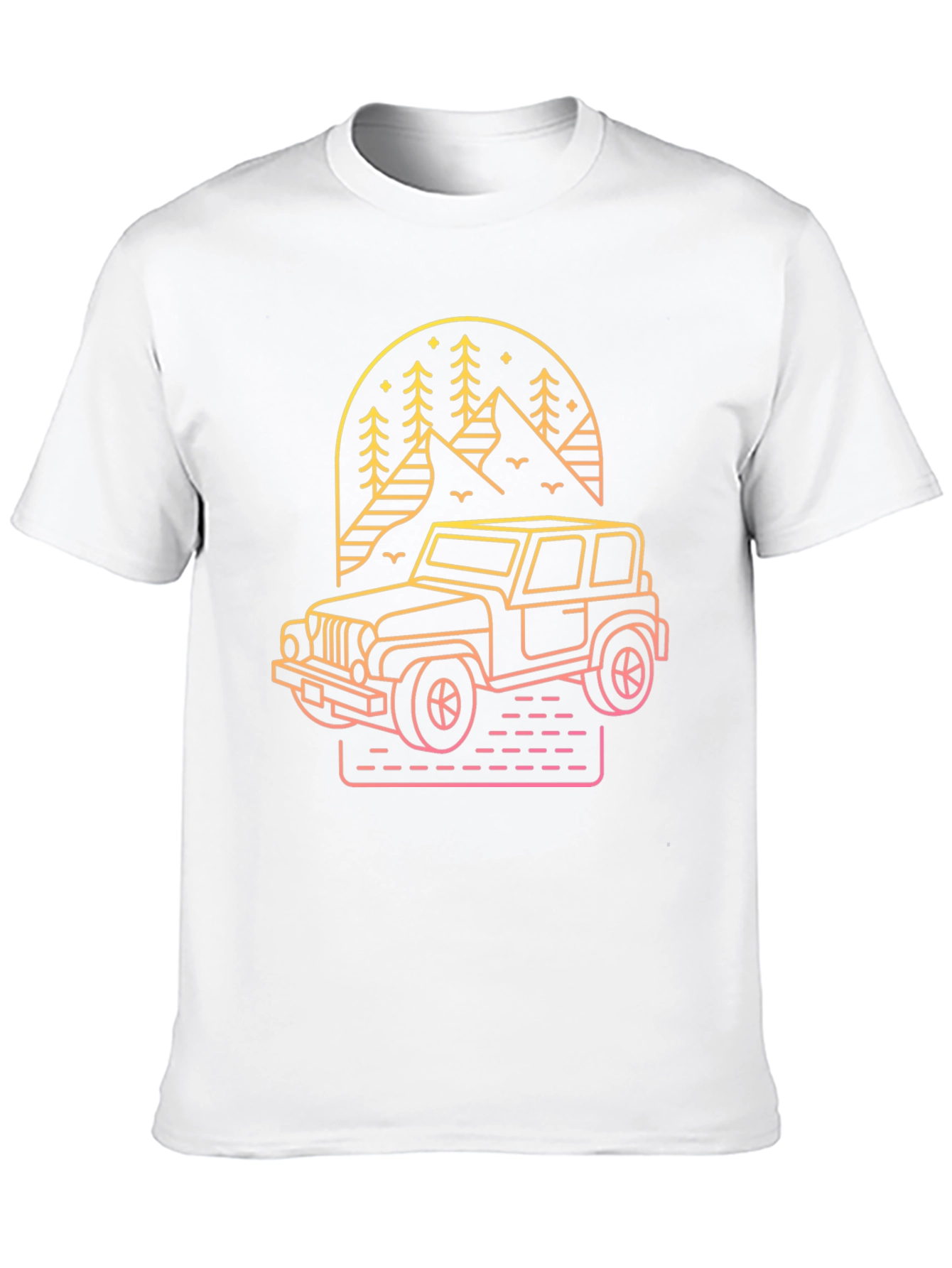 Off-Road Adventure Tee - Mountain Jeep Graphic