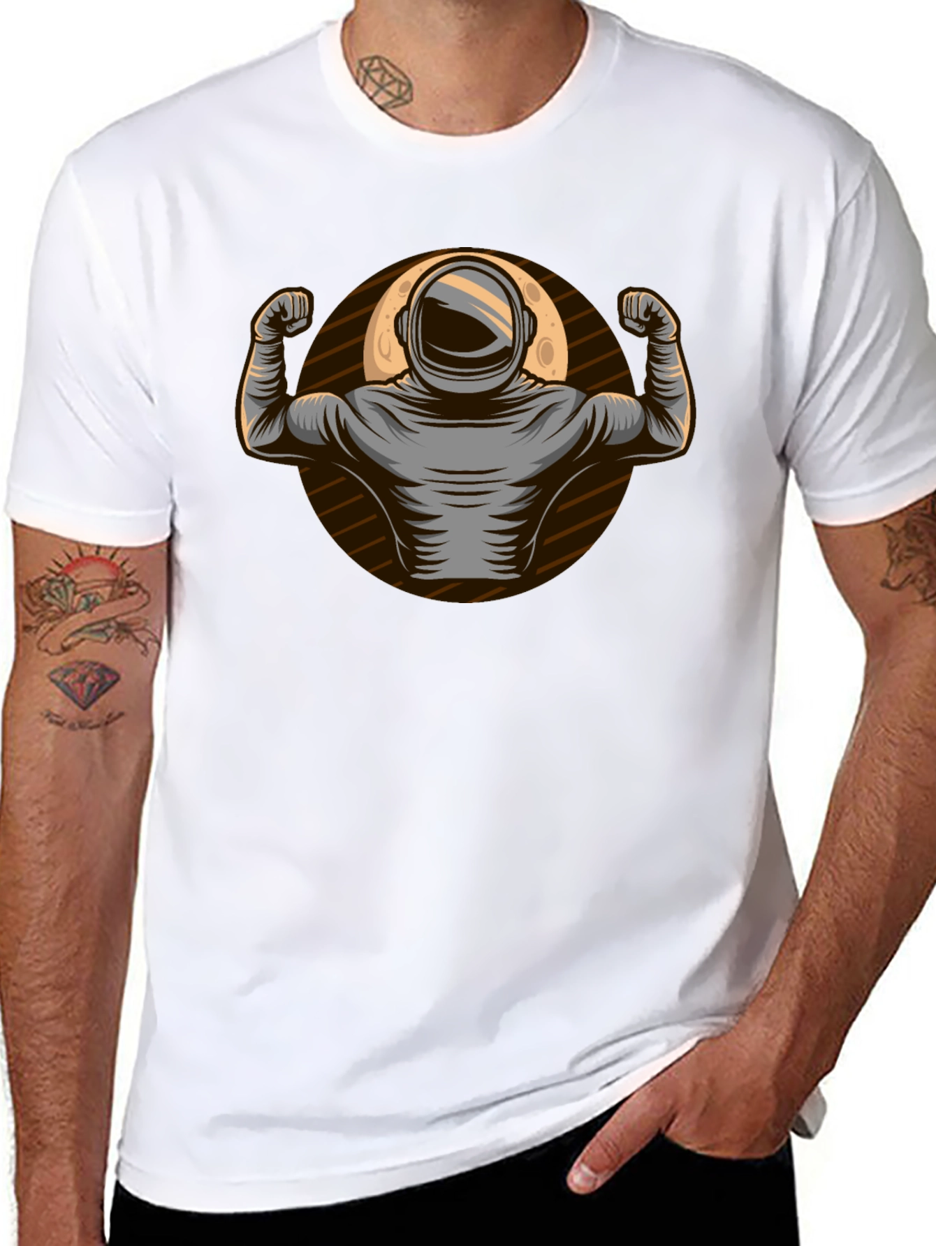 Astronaut Flex Graphic Tee - Black