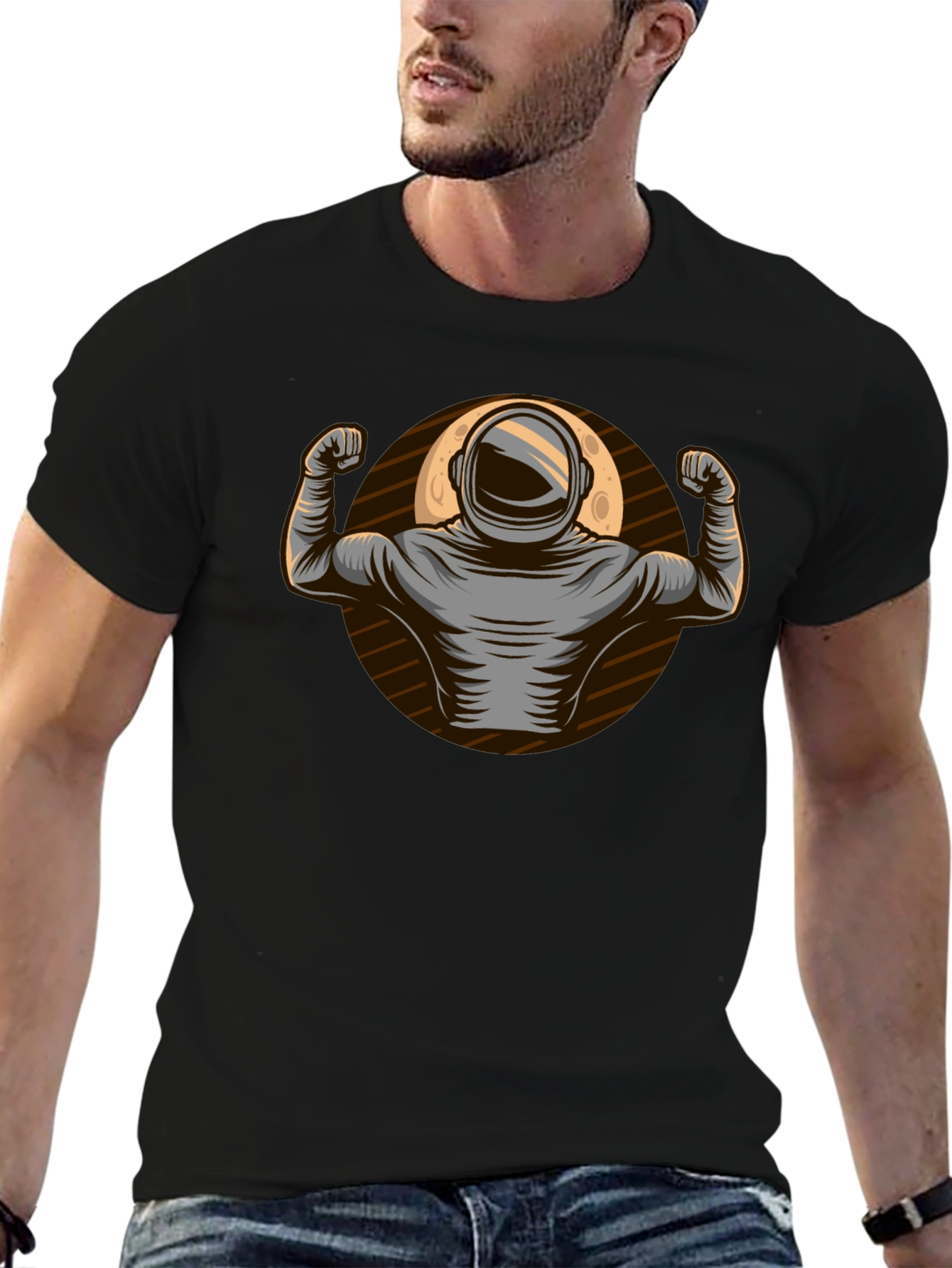 Astronaut Flex Graphic Tee - Black