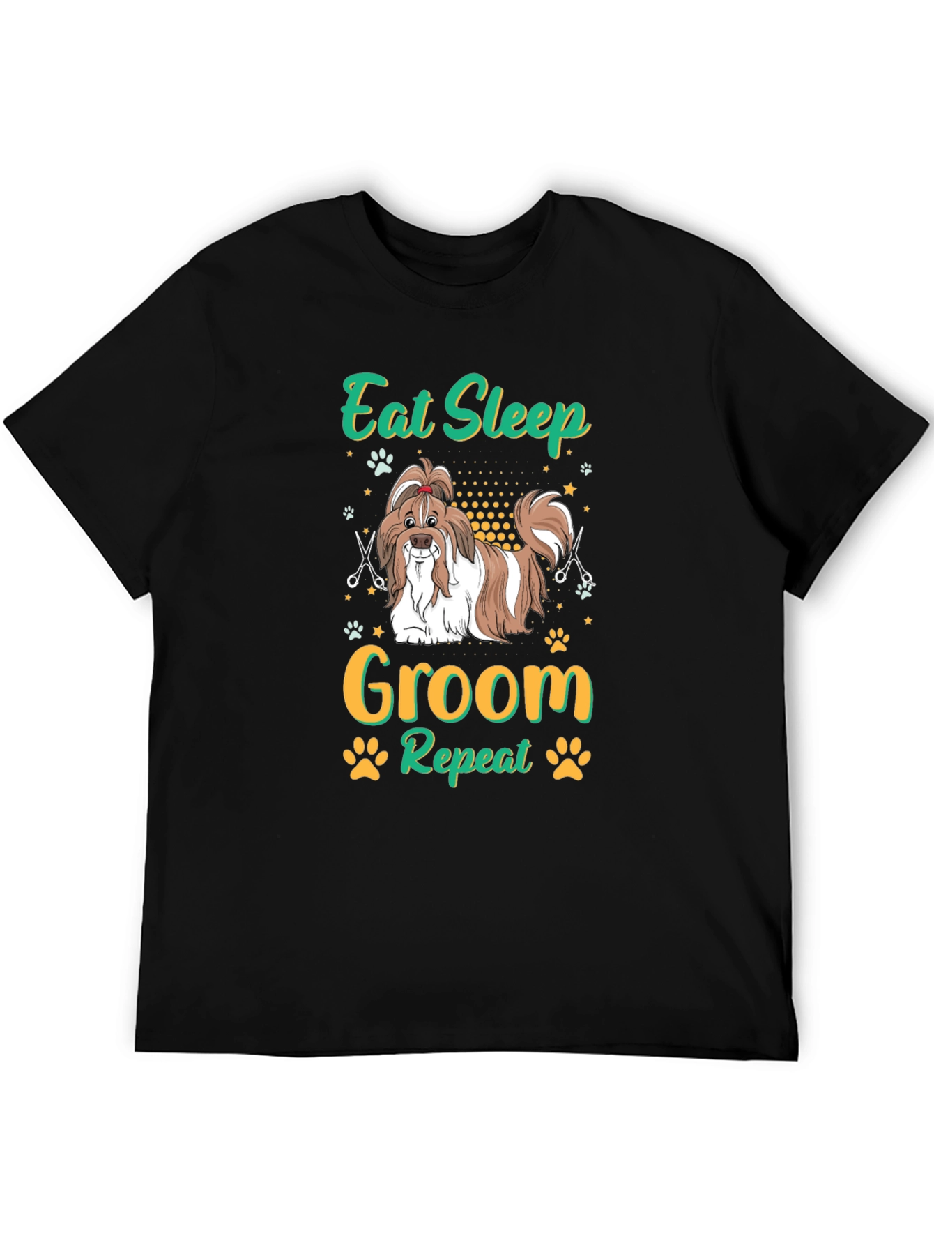 Eat Sleep Groom Repeat T-Shirt - Dog Groomer Tee