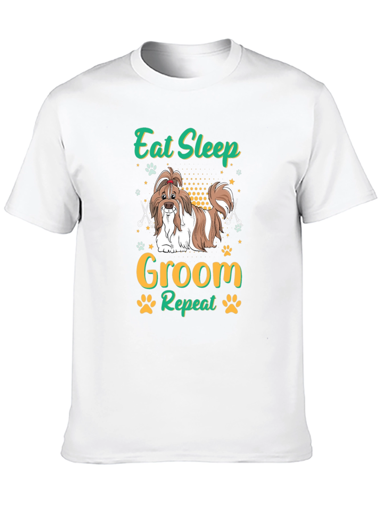 Eat Sleep Groom Repeat T-Shirt - Dog Groomer Tee