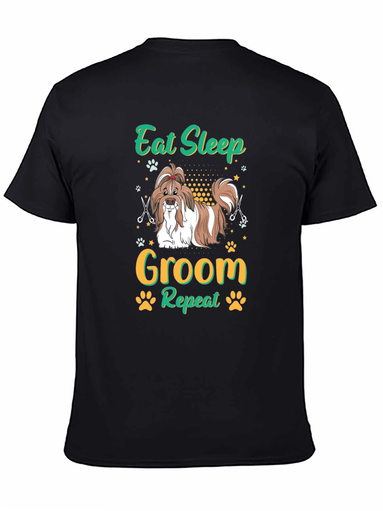 Eat Sleep Groom Repeat T-Shirt - Dog Groomer Tee