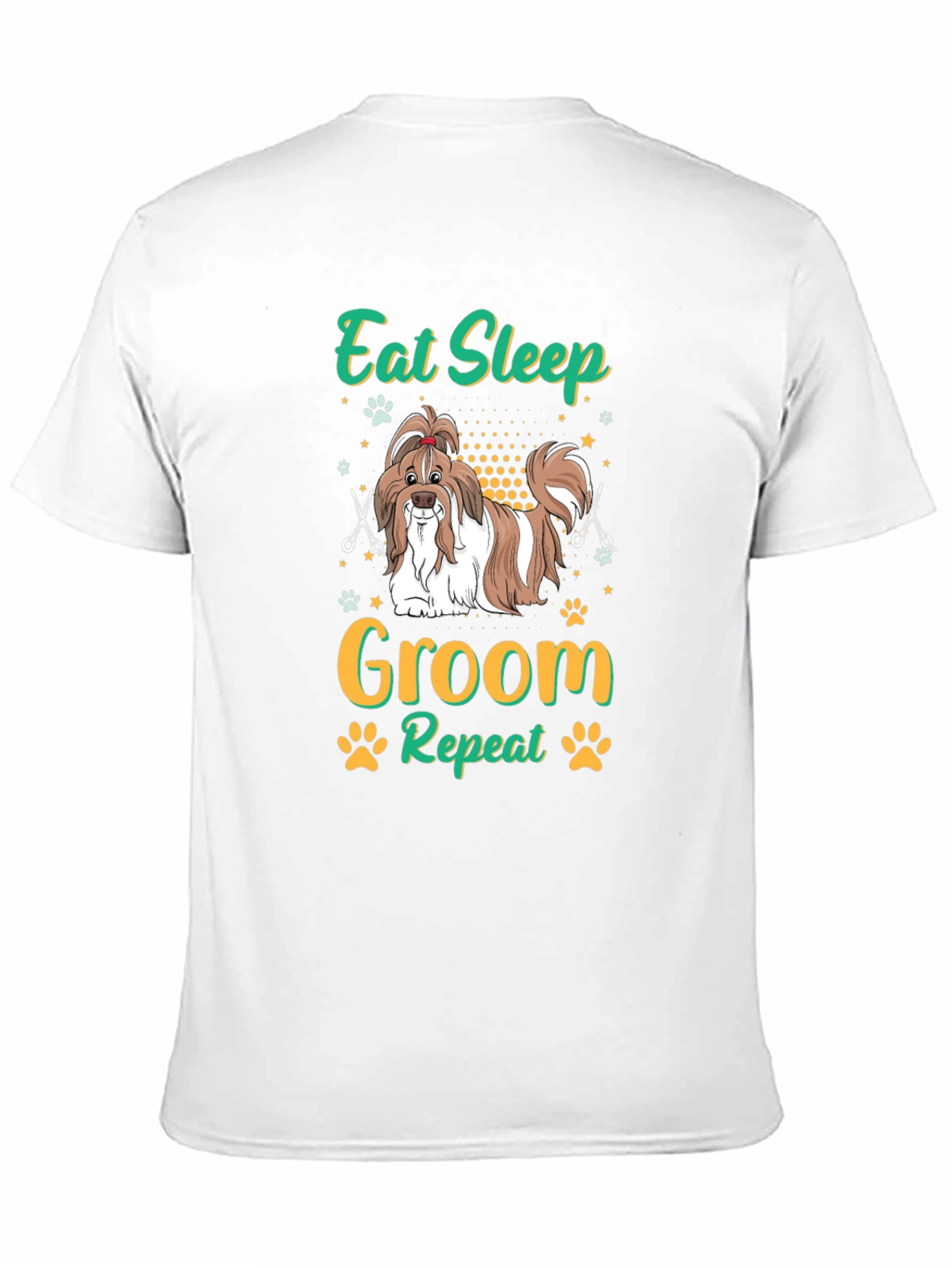 Eat Sleep Groom Repeat T-Shirt - Dog Groomer Tee