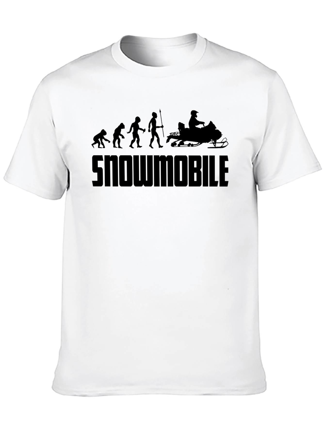 Snowmobile Evolution Graphic T-Shirt - Black