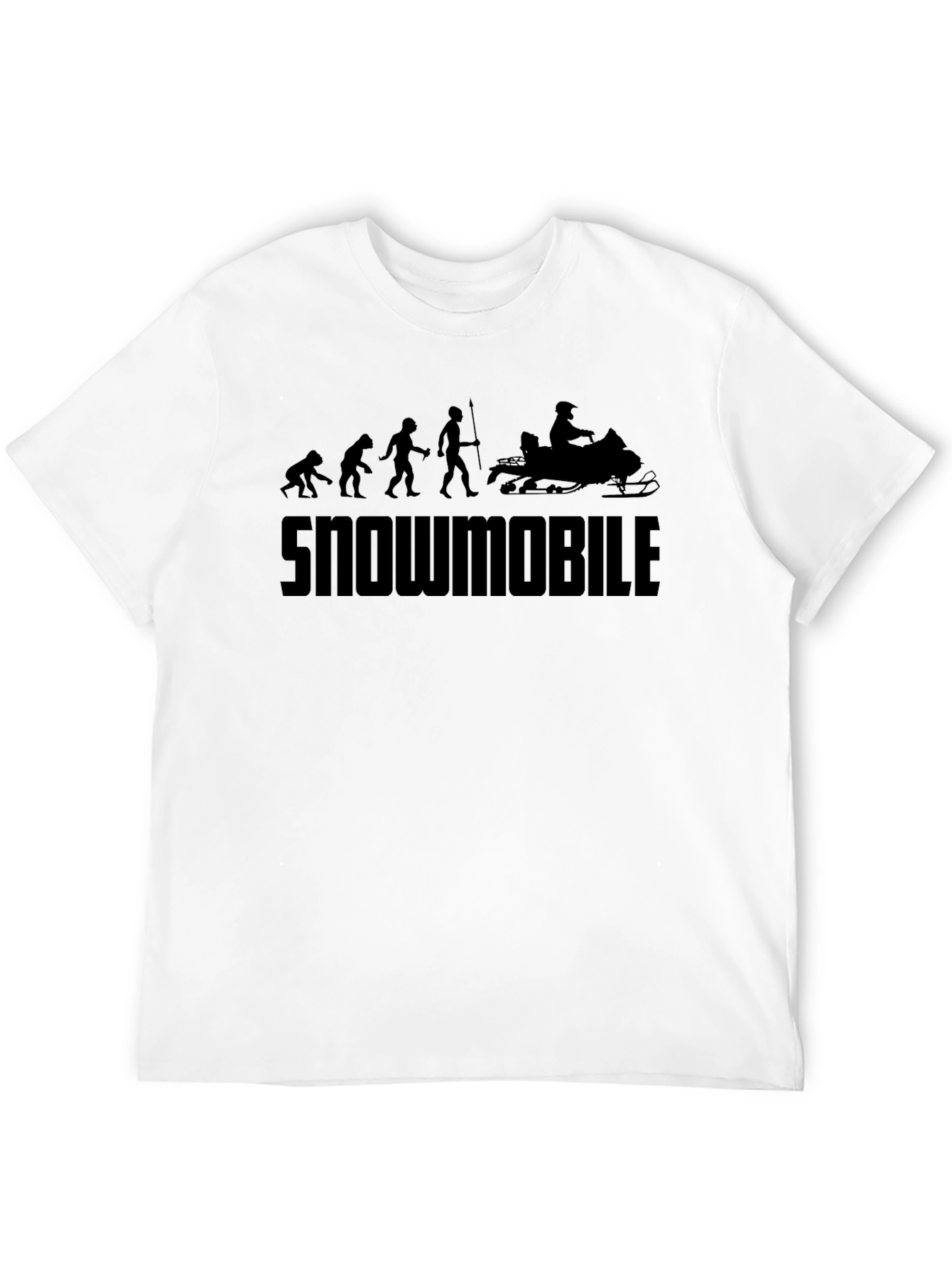 Snowmobile Evolution Graphic T-Shirt - Black