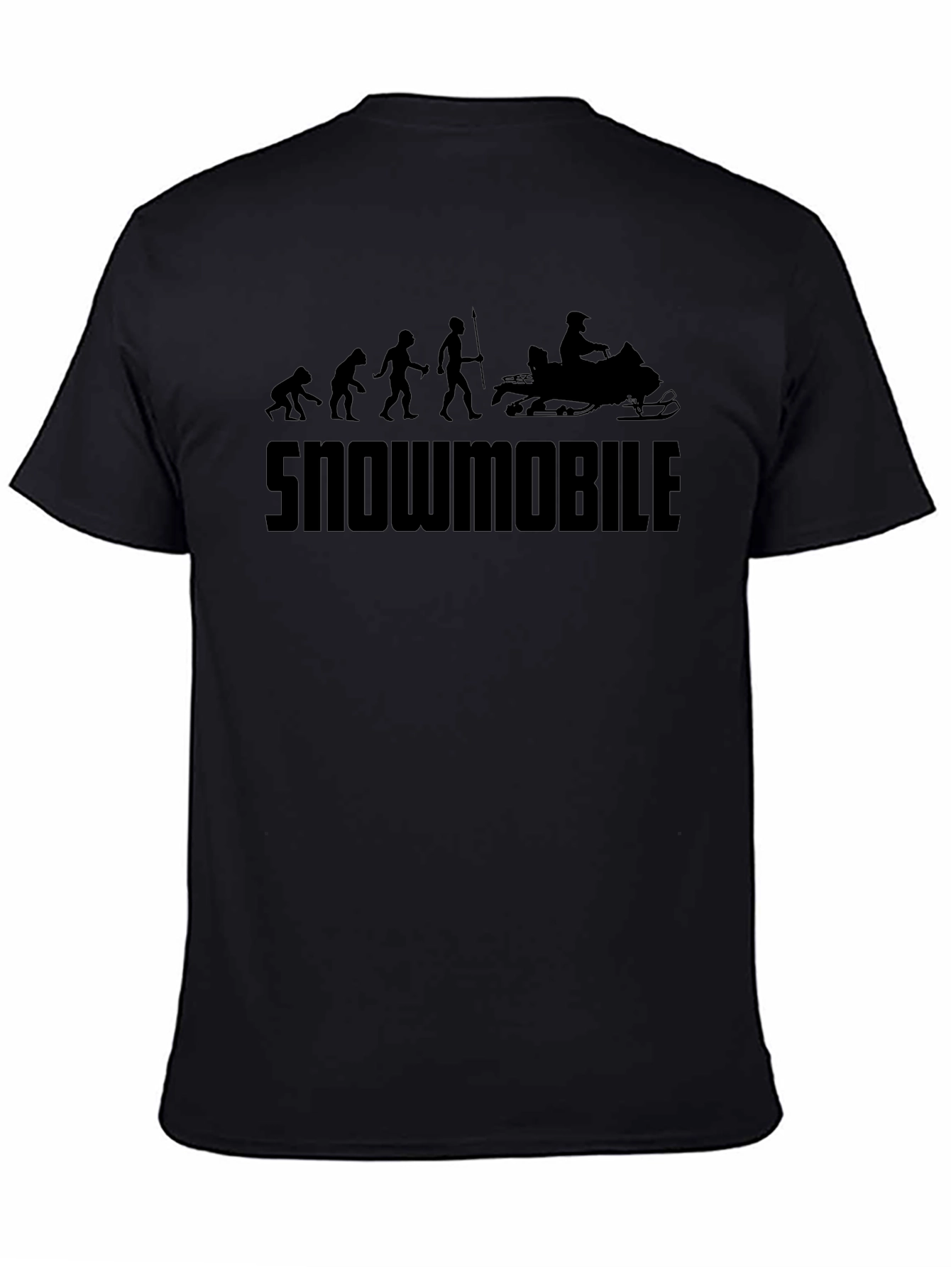 Snowmobile Evolution Graphic T-Shirt - Black