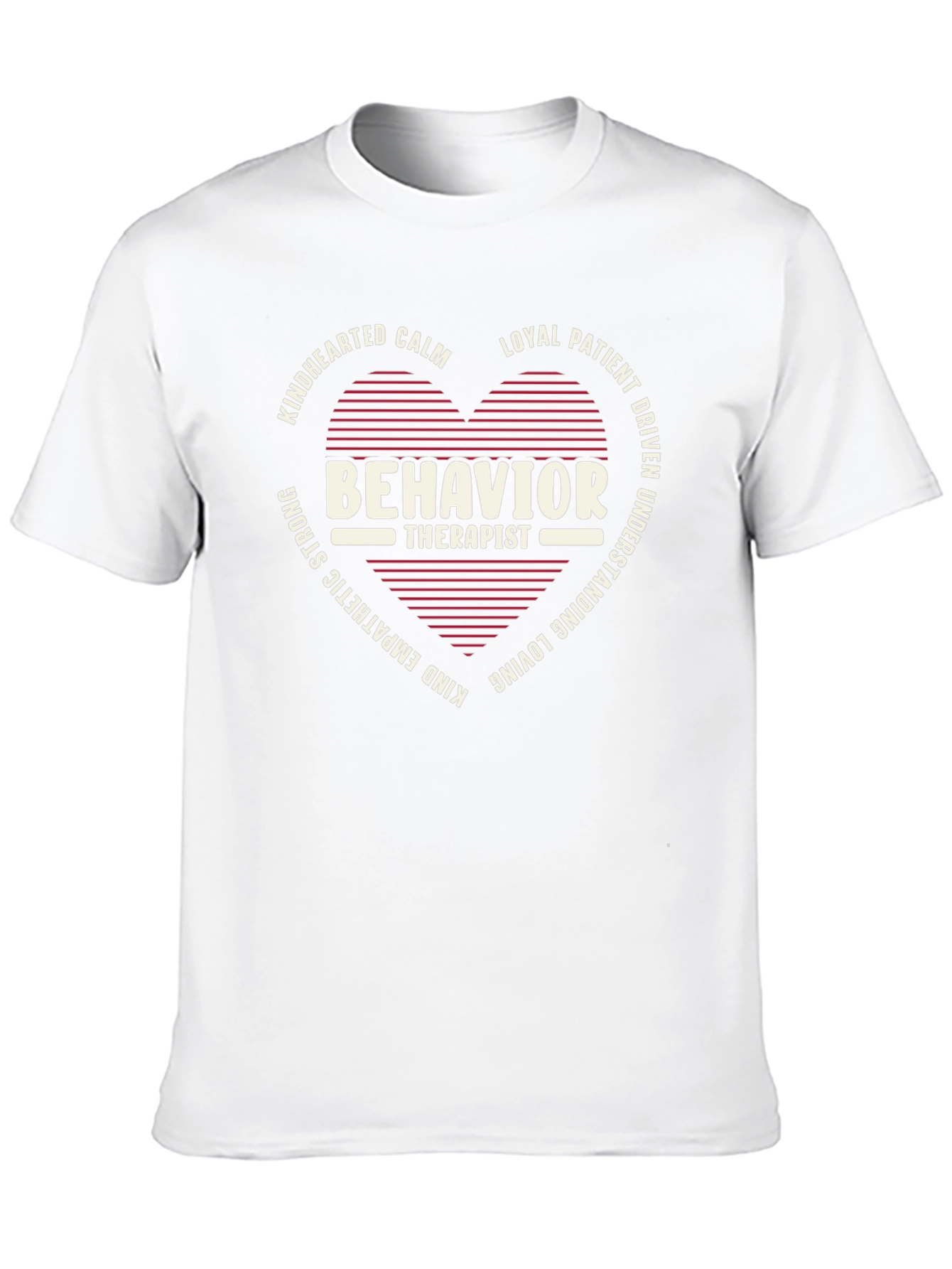Behavior Therapist Heart Design T-Shirt - Black