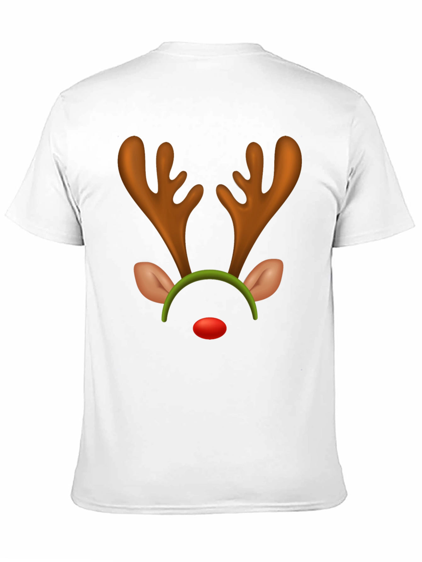 Reindeer Face T-Shirt - Festive Holiday Apparel