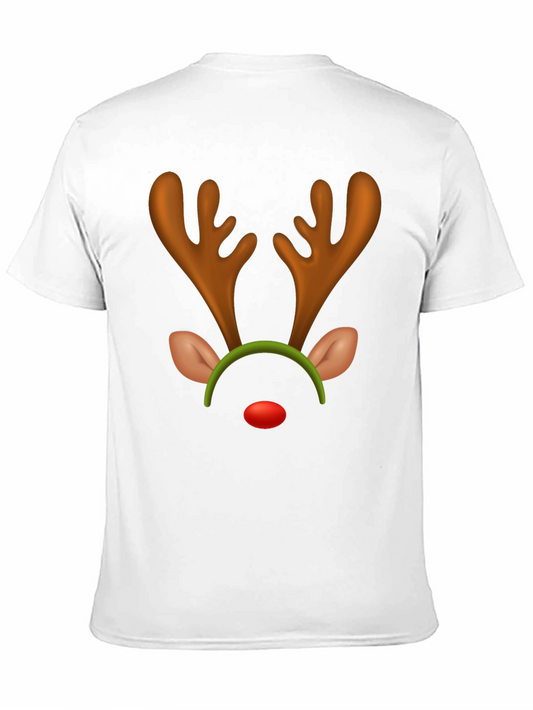 Reindeer Face T-Shirt - Festive Holiday Apparel