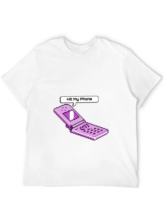 Retro Pixel Flip Phone T-Shirt - Hit My Phone