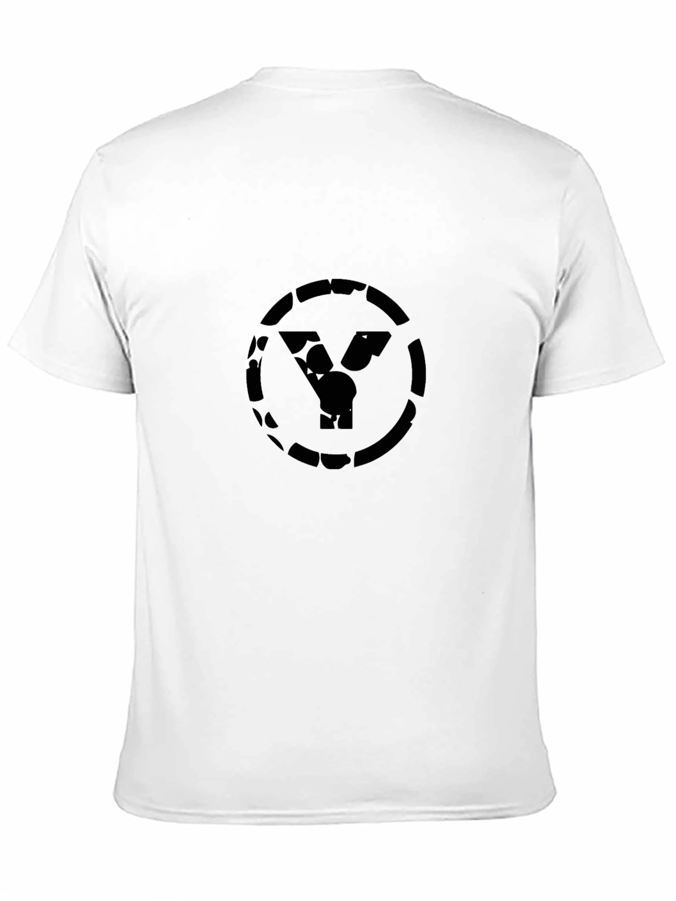 Black T-Shirt with Abstract Y Logo