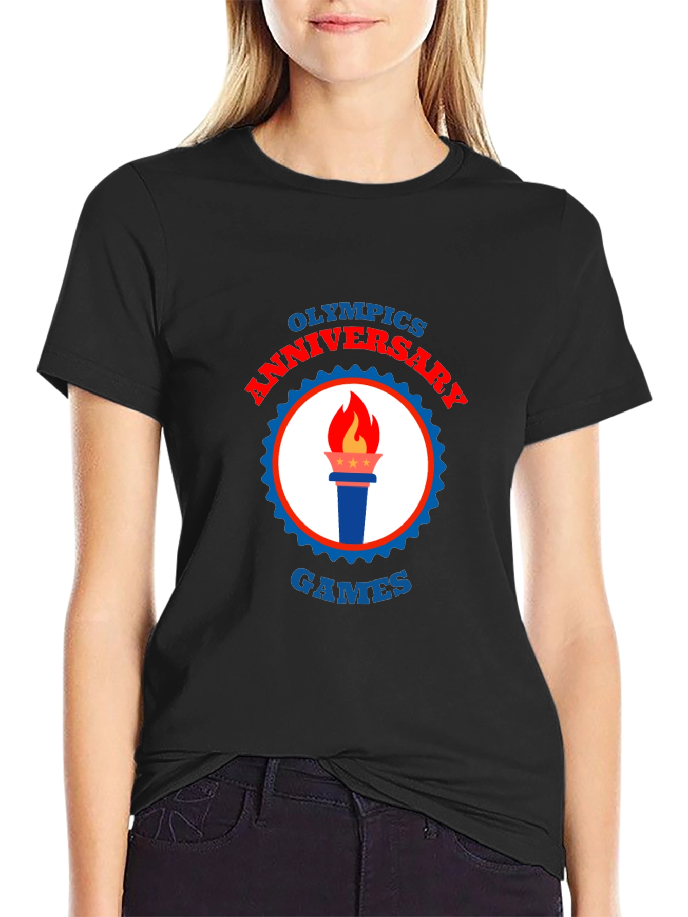 Olympics Anniversary Games Black T-Shirt