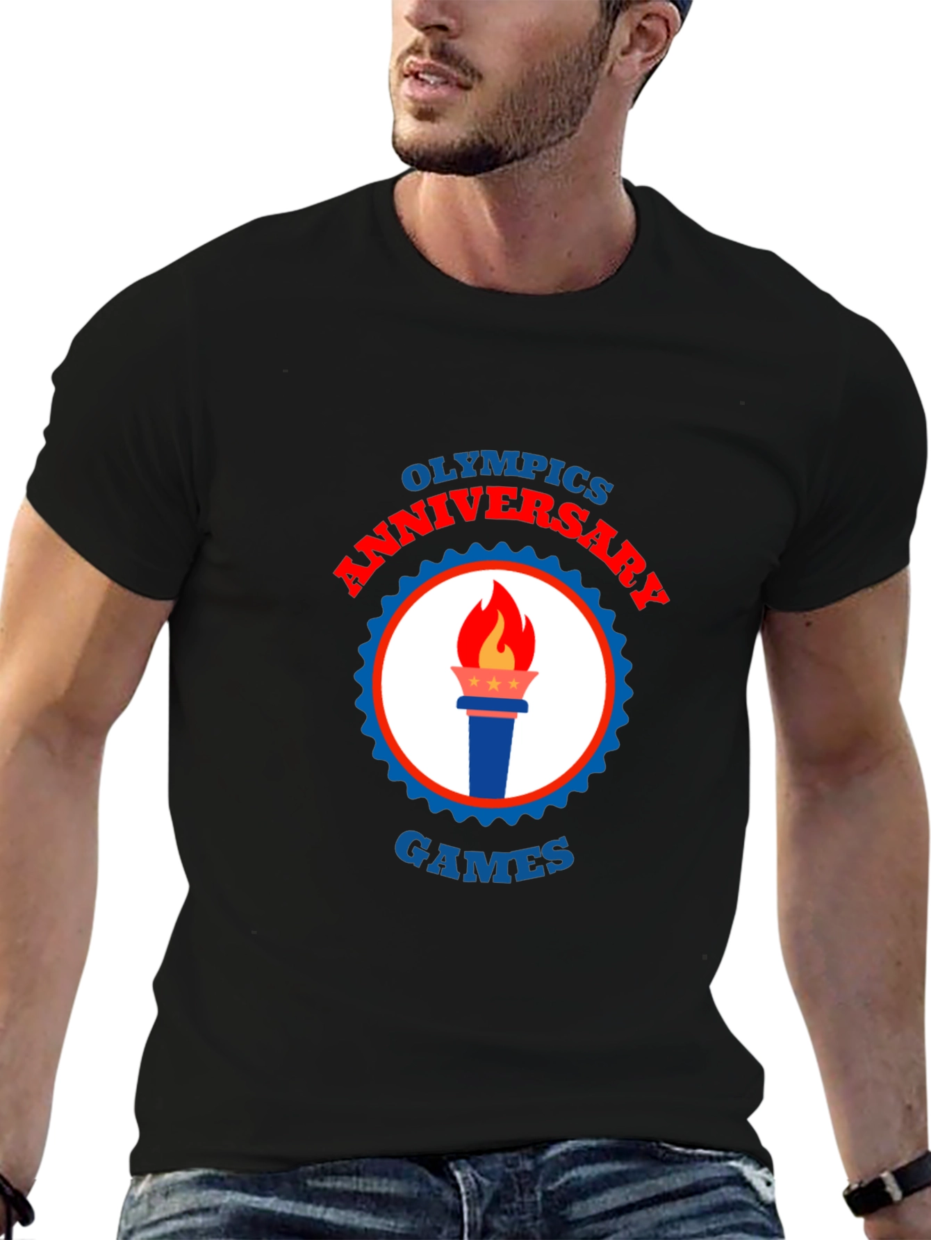 Olympics Anniversary Games Black T-Shirt