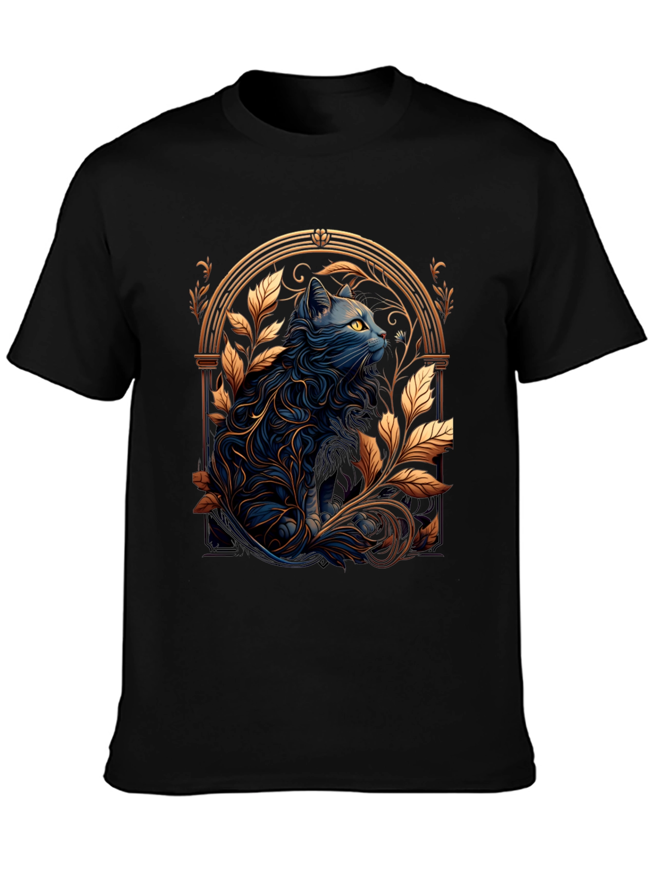 Mystic Cat Graphic Tee - Unique Design