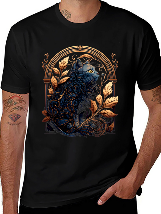 Mystic Cat Graphic Tee - Unique Design